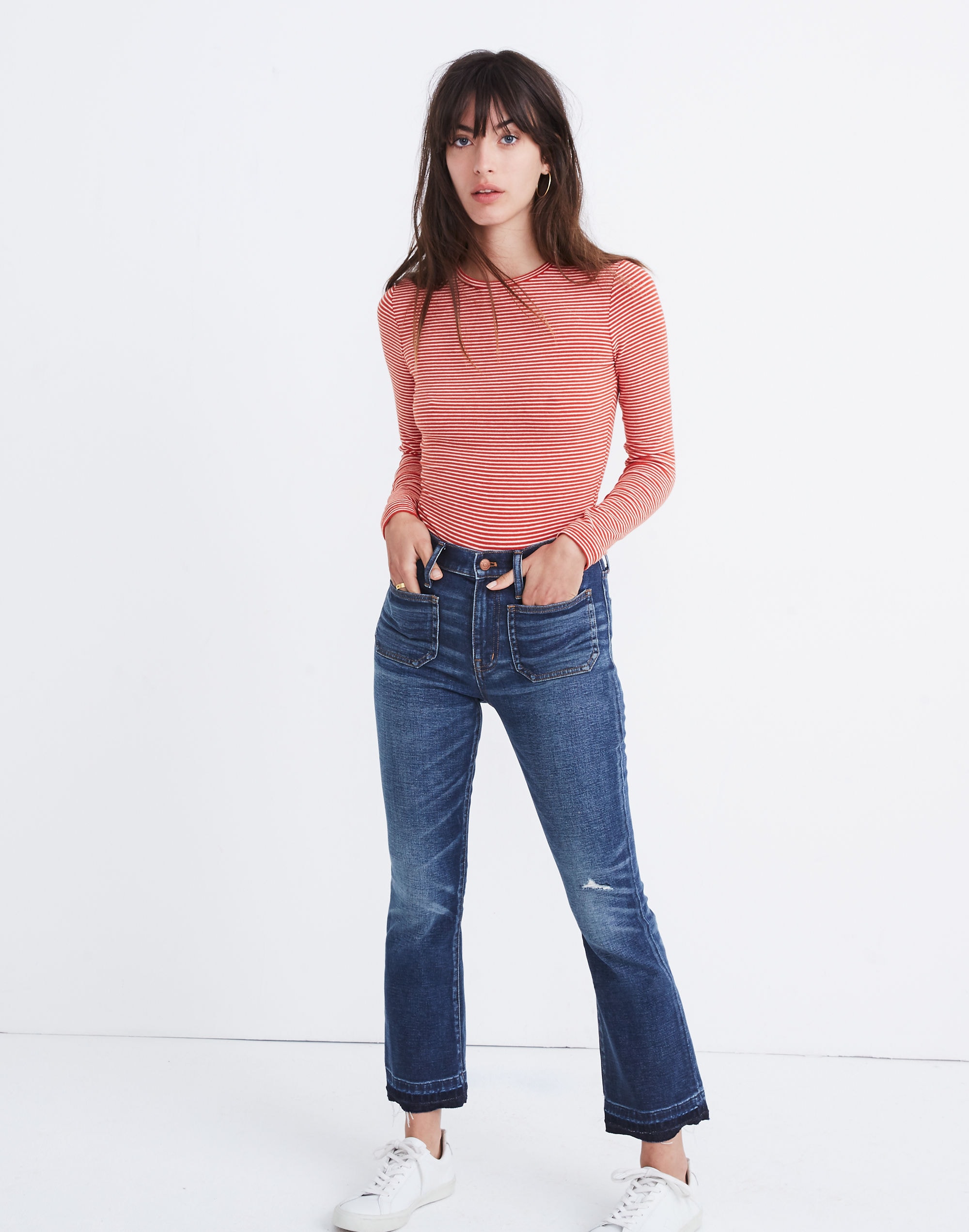 Crewneck Bodysuit in Moreno Stripe