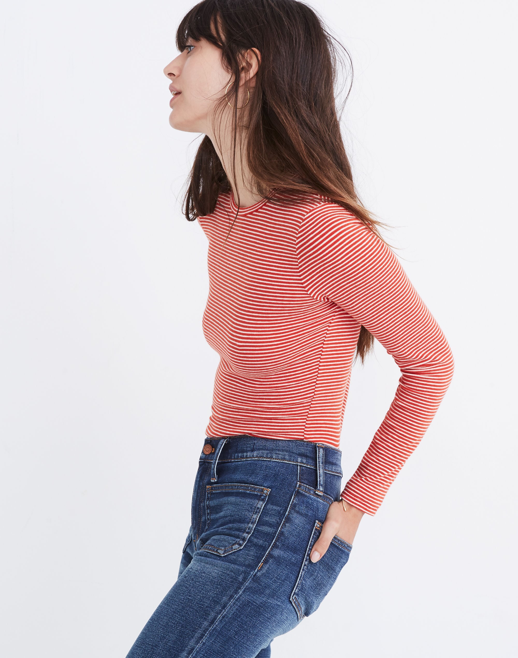 Crewneck Bodysuit in Moreno Stripe