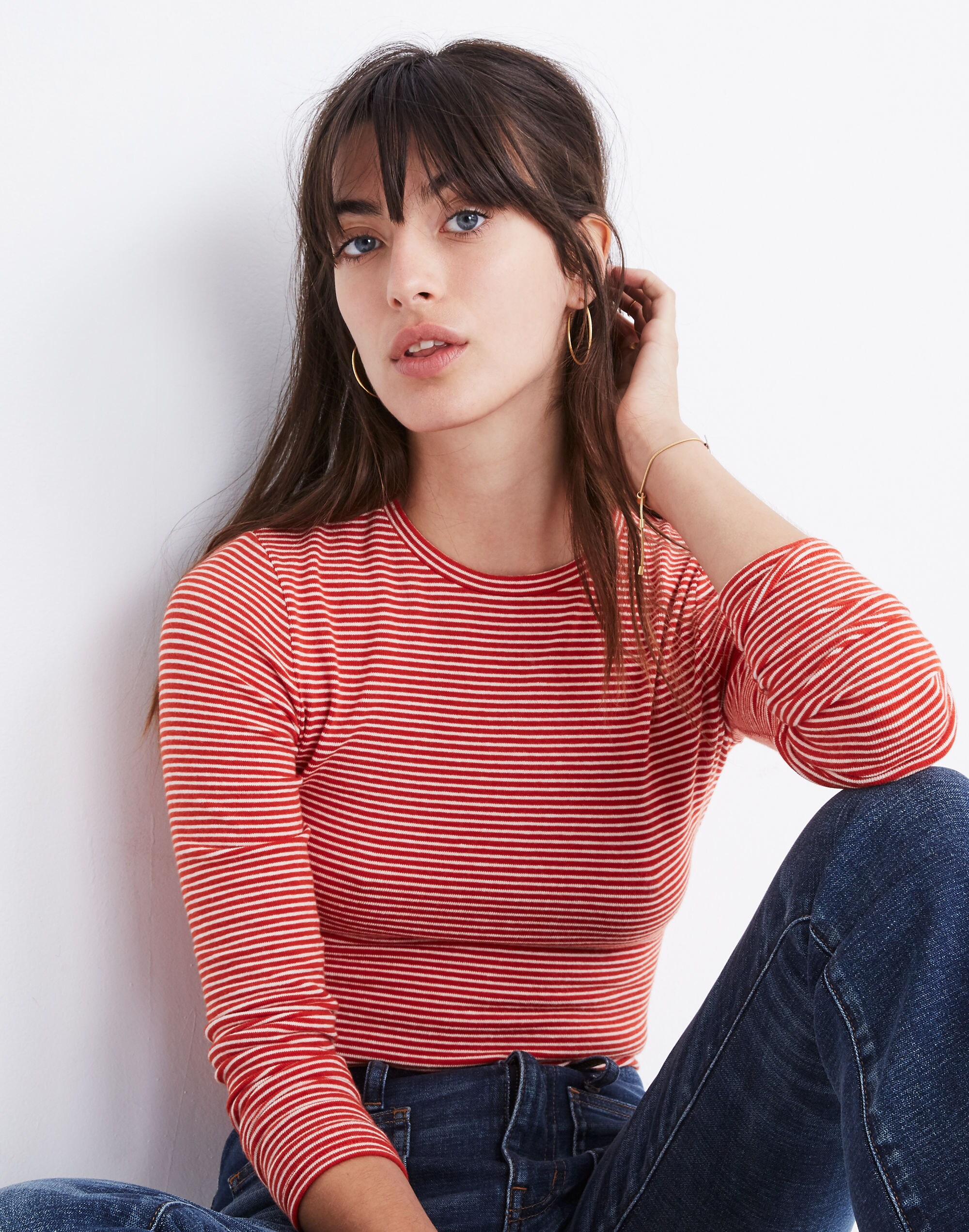 Crewneck Bodysuit in Moreno Stripe
