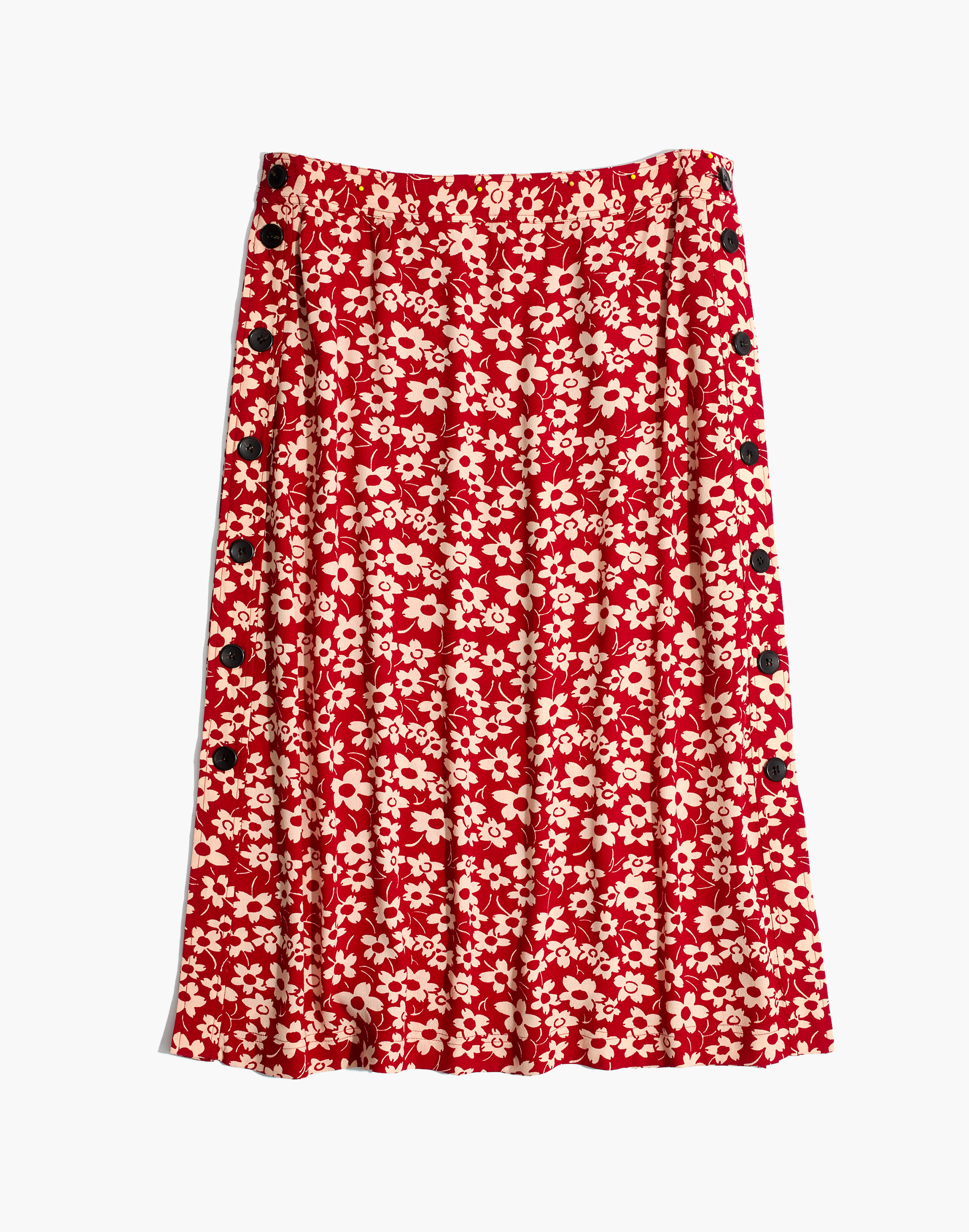 Side-Button Skirt in Full Bloom