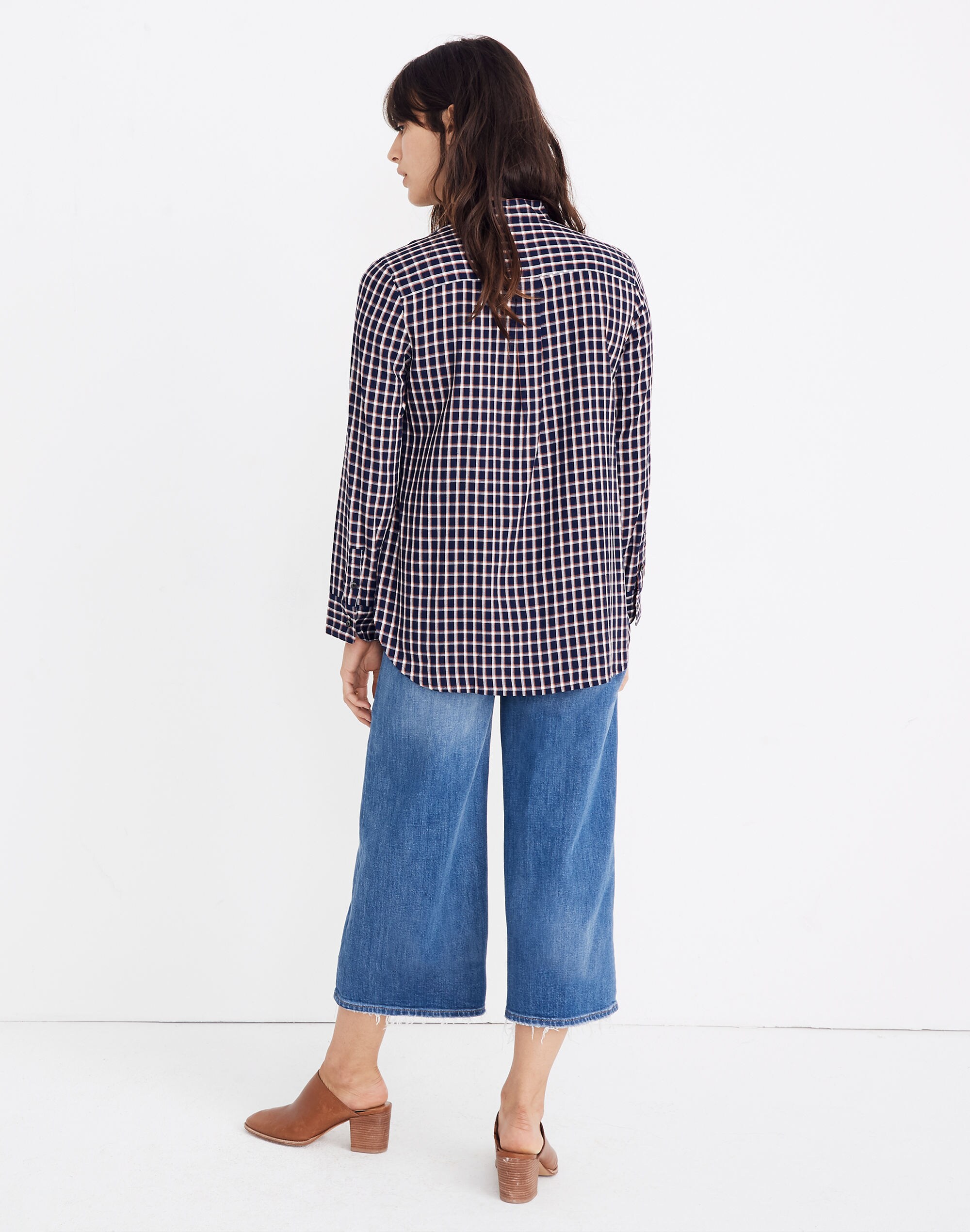 Tie-Neck Shirt in Lambeth Plaid