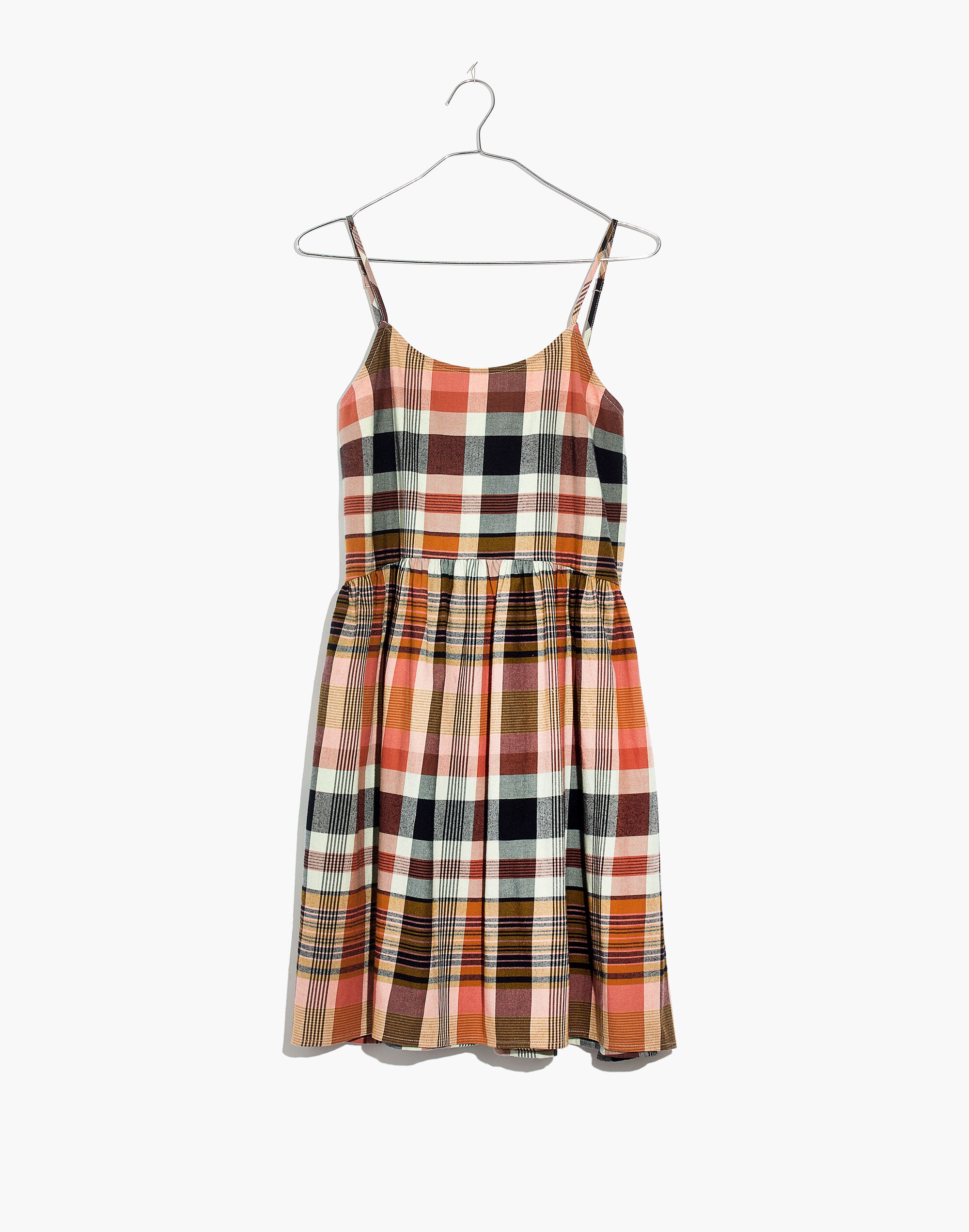 Plaid Babydoll Cami Dress