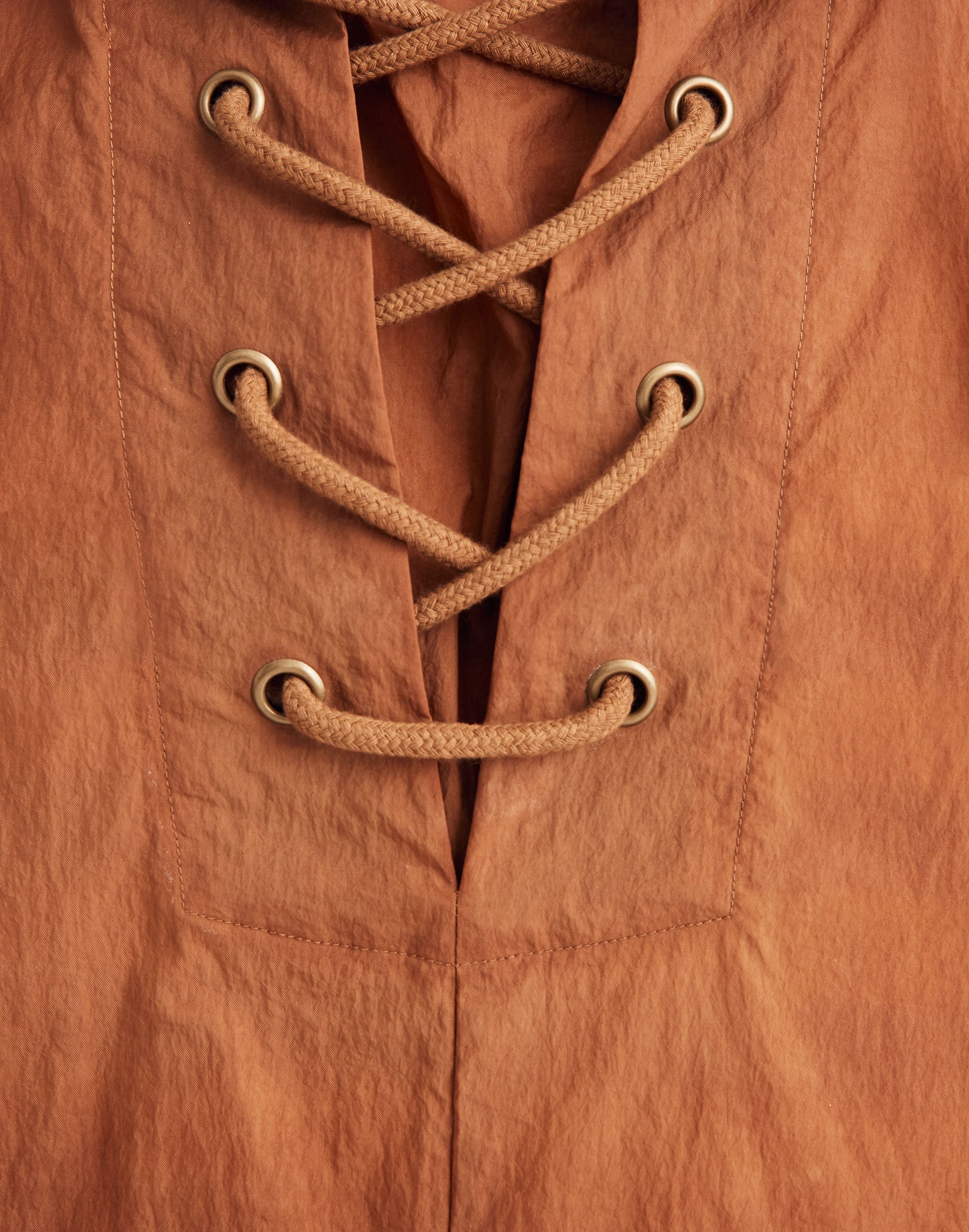 Lace-Up Popover Jacket