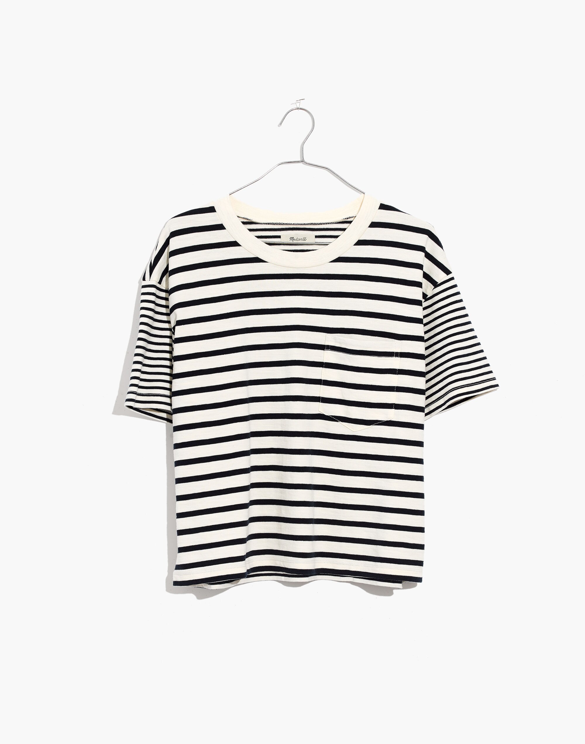 Easy Crop Tee in Stripe-Mix