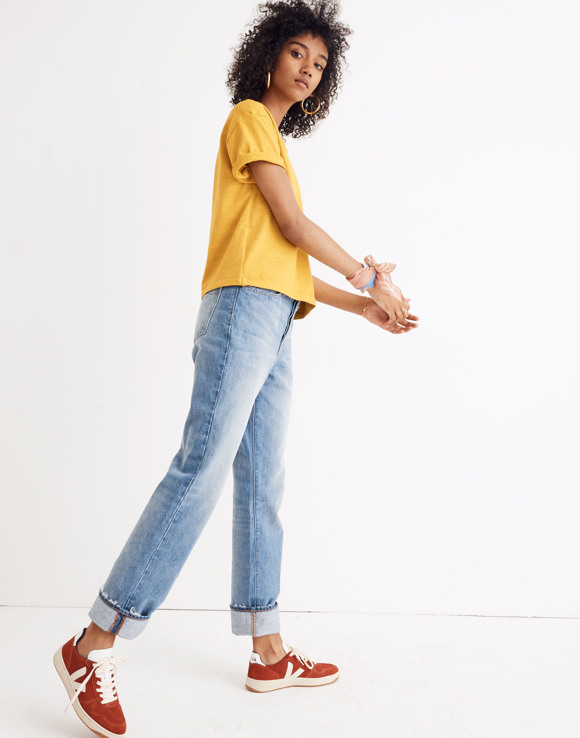 Garment-Dyed Easy Crop Tee