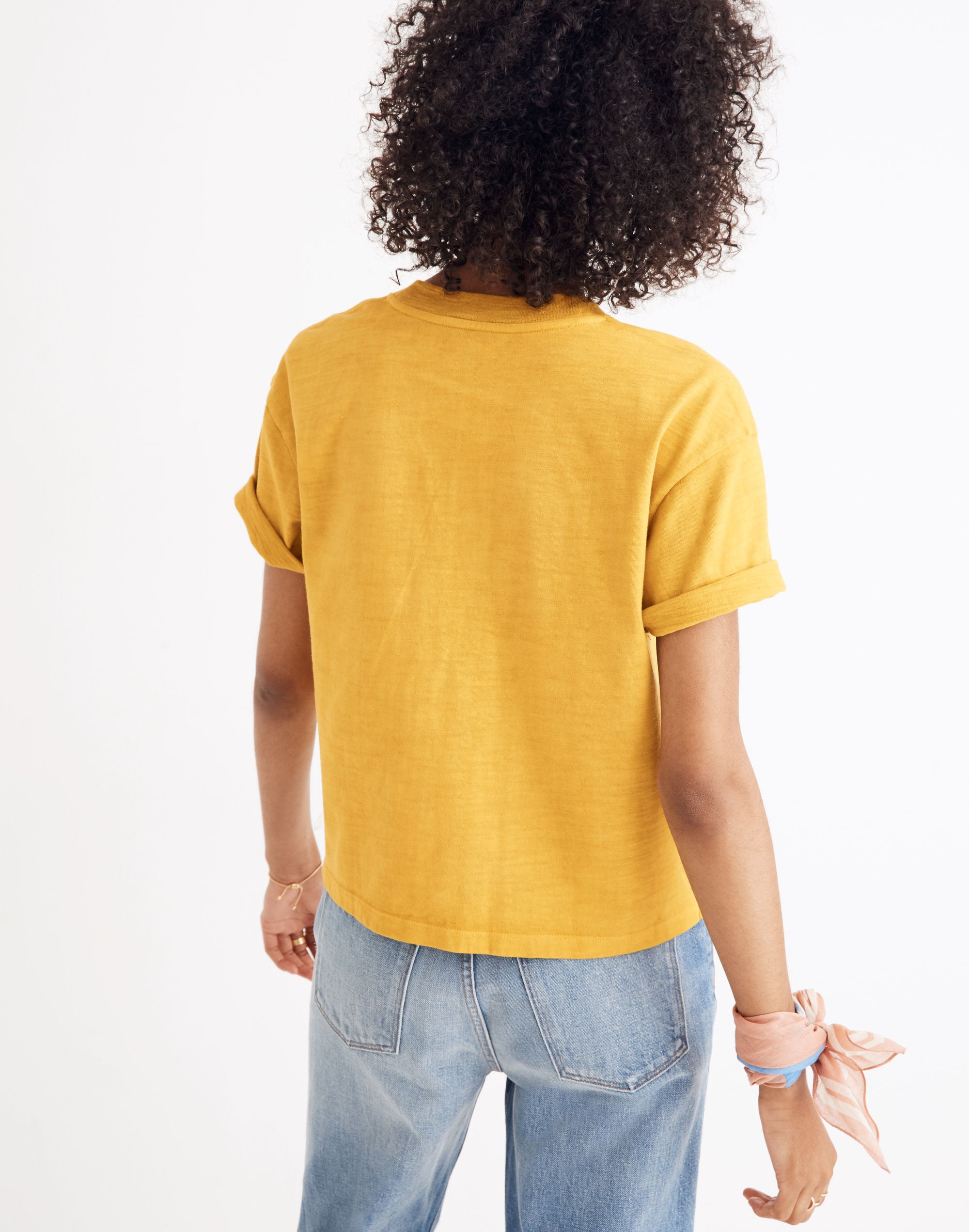 Garment-Dyed Easy Crop Tee