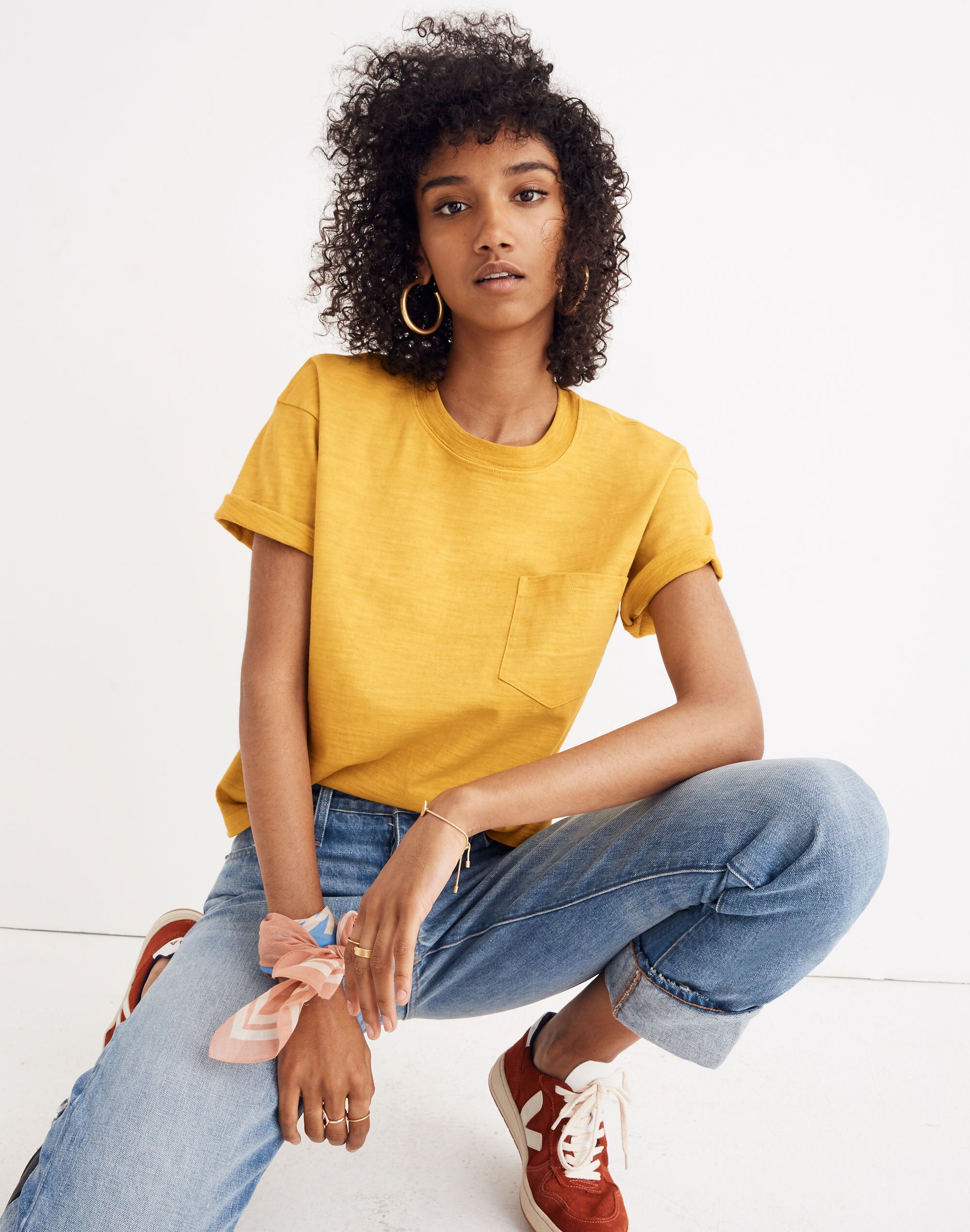 Garment-Dyed Easy Crop Tee