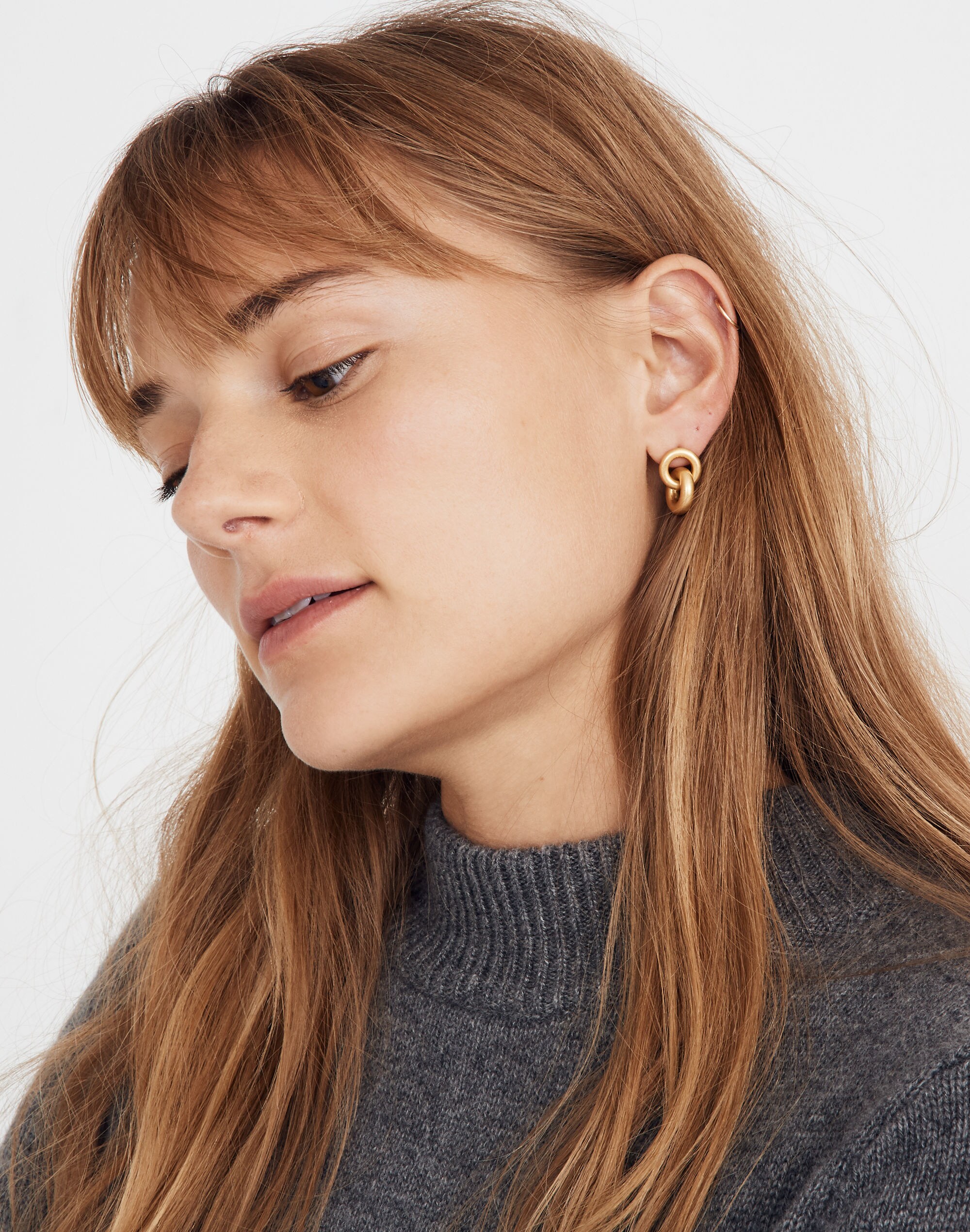 Double Link Hoop Earrings