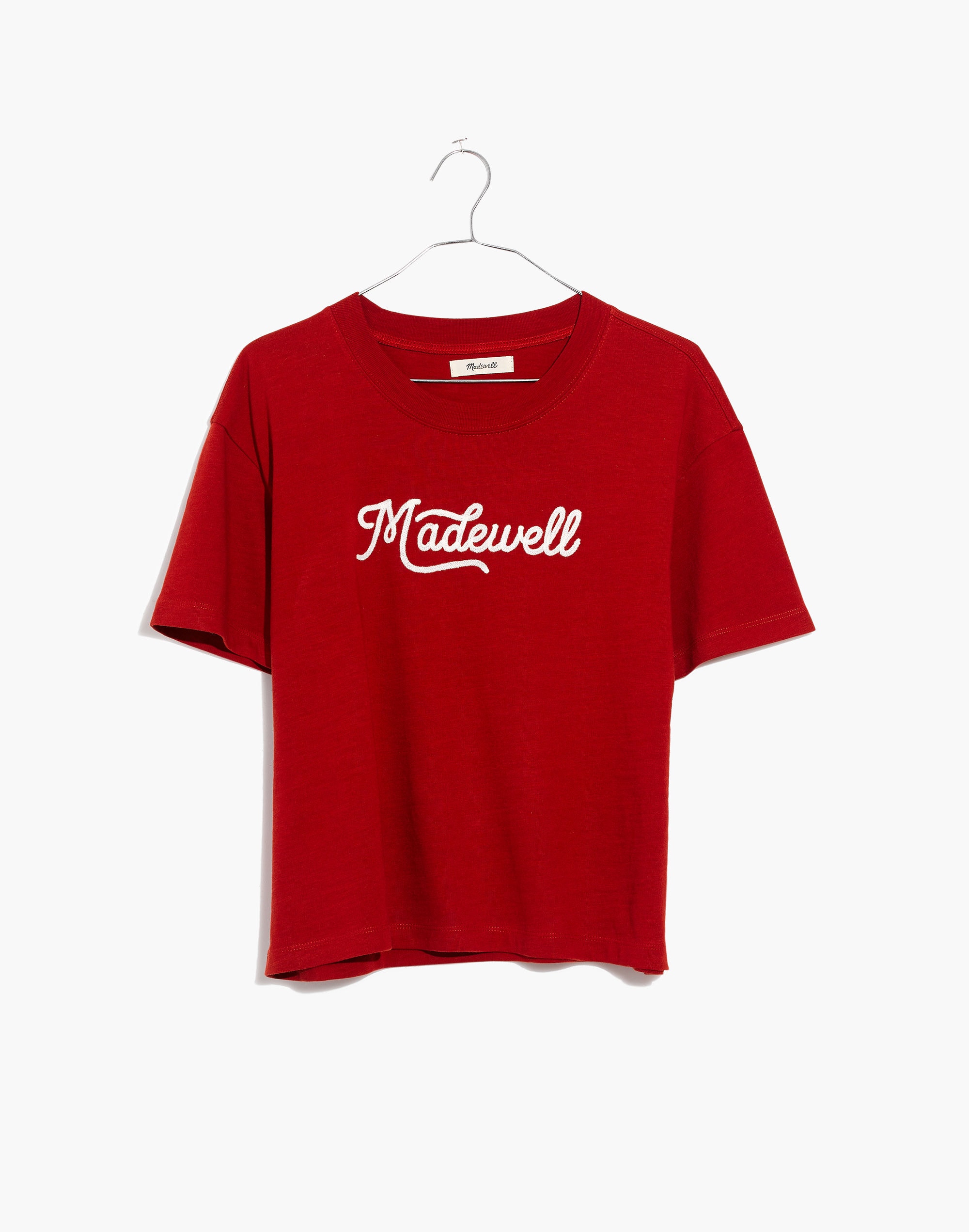 Embroidered Madewell Easy Crop Tee