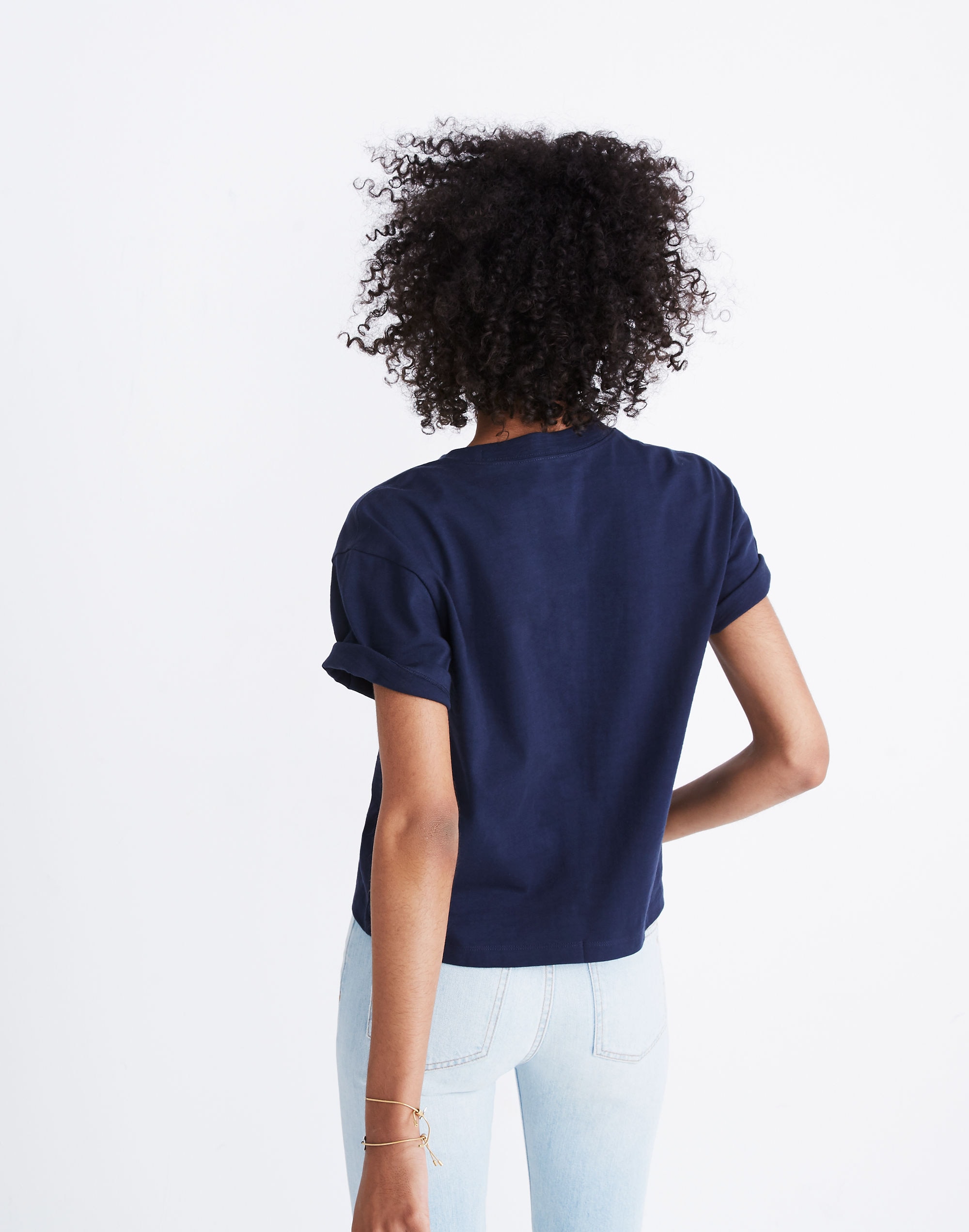 Embroidered Madewell Easy Crop Tee