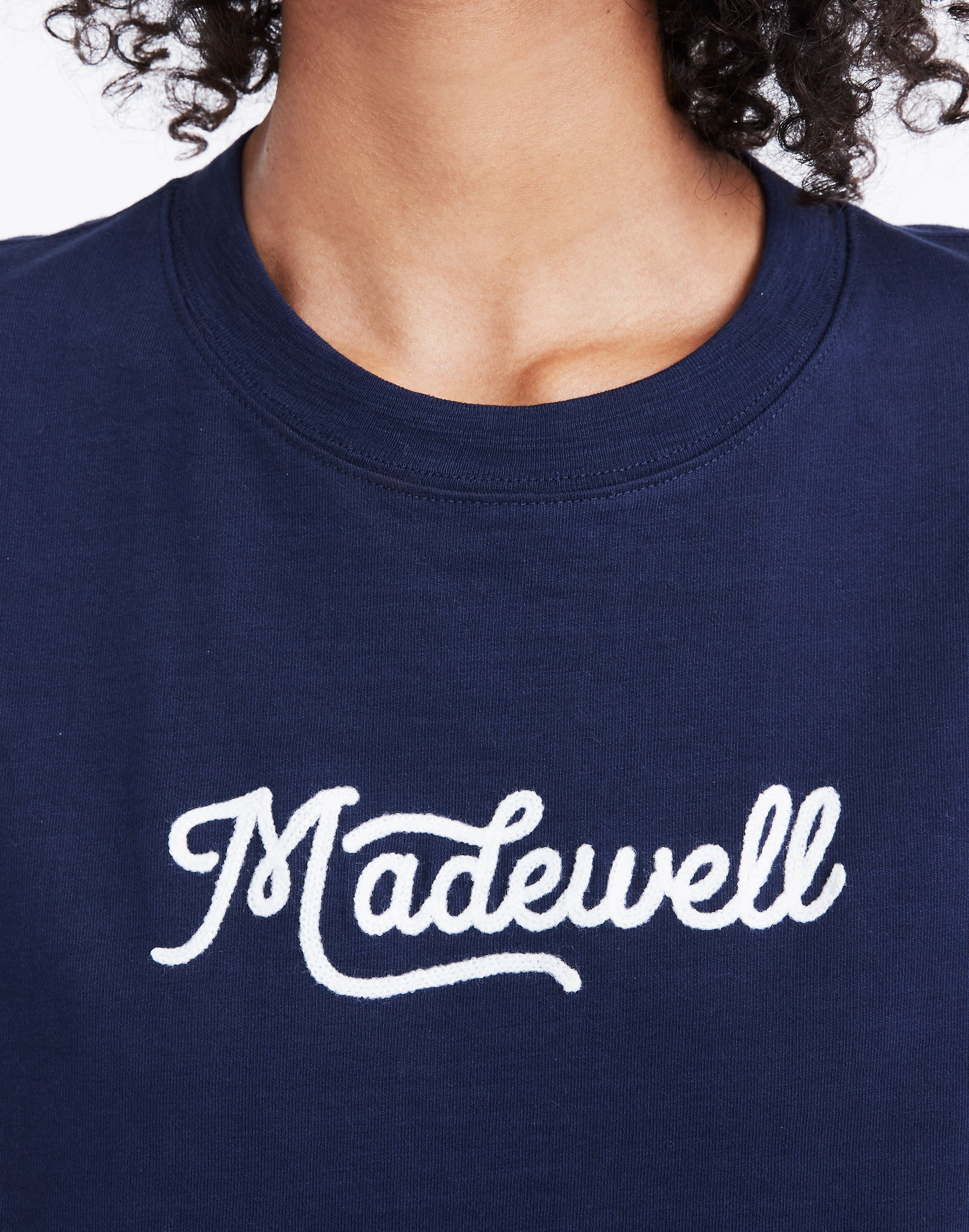 Embroidered Madewell Easy Crop Tee
