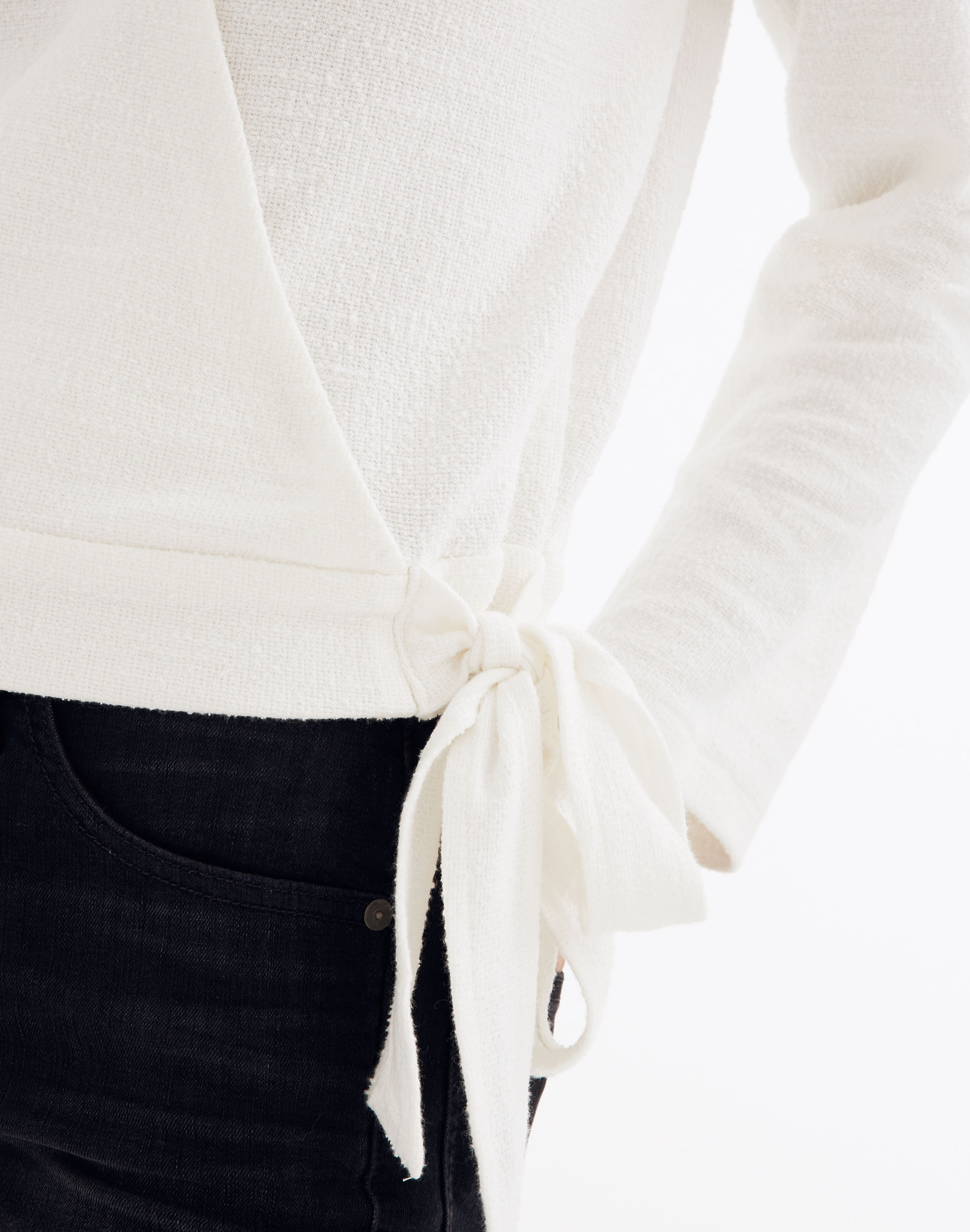 Texture &amp; Thread Wrap Top