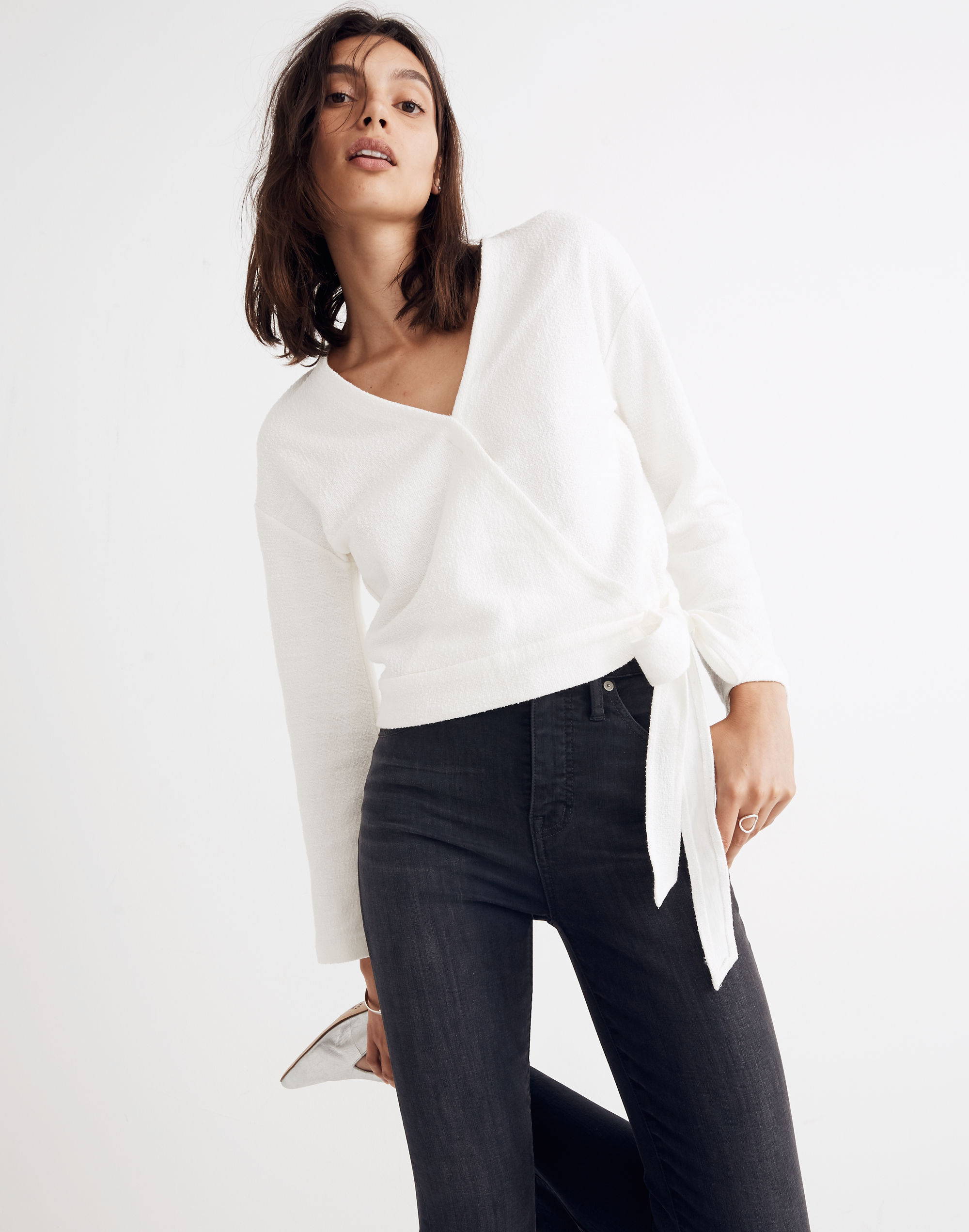 Texture &amp; Thread Wrap Top