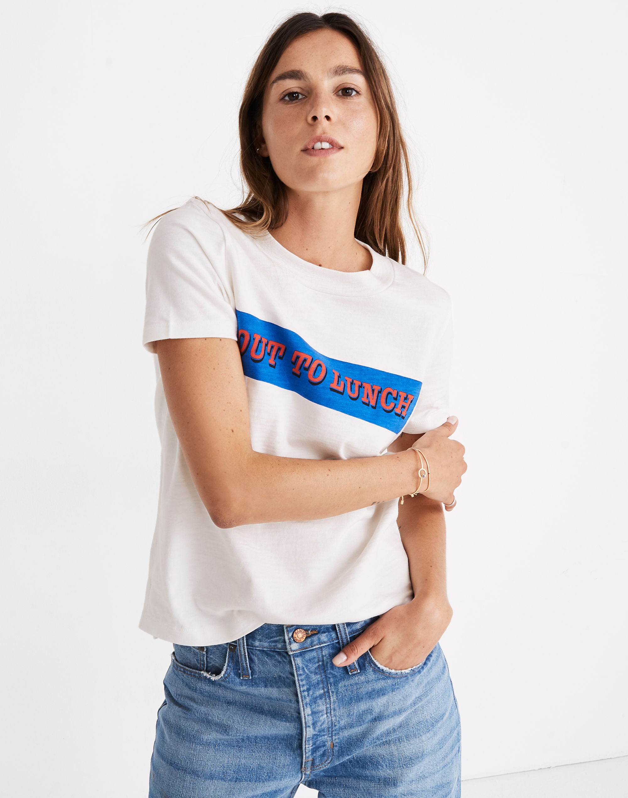 out to lunch retro tee
