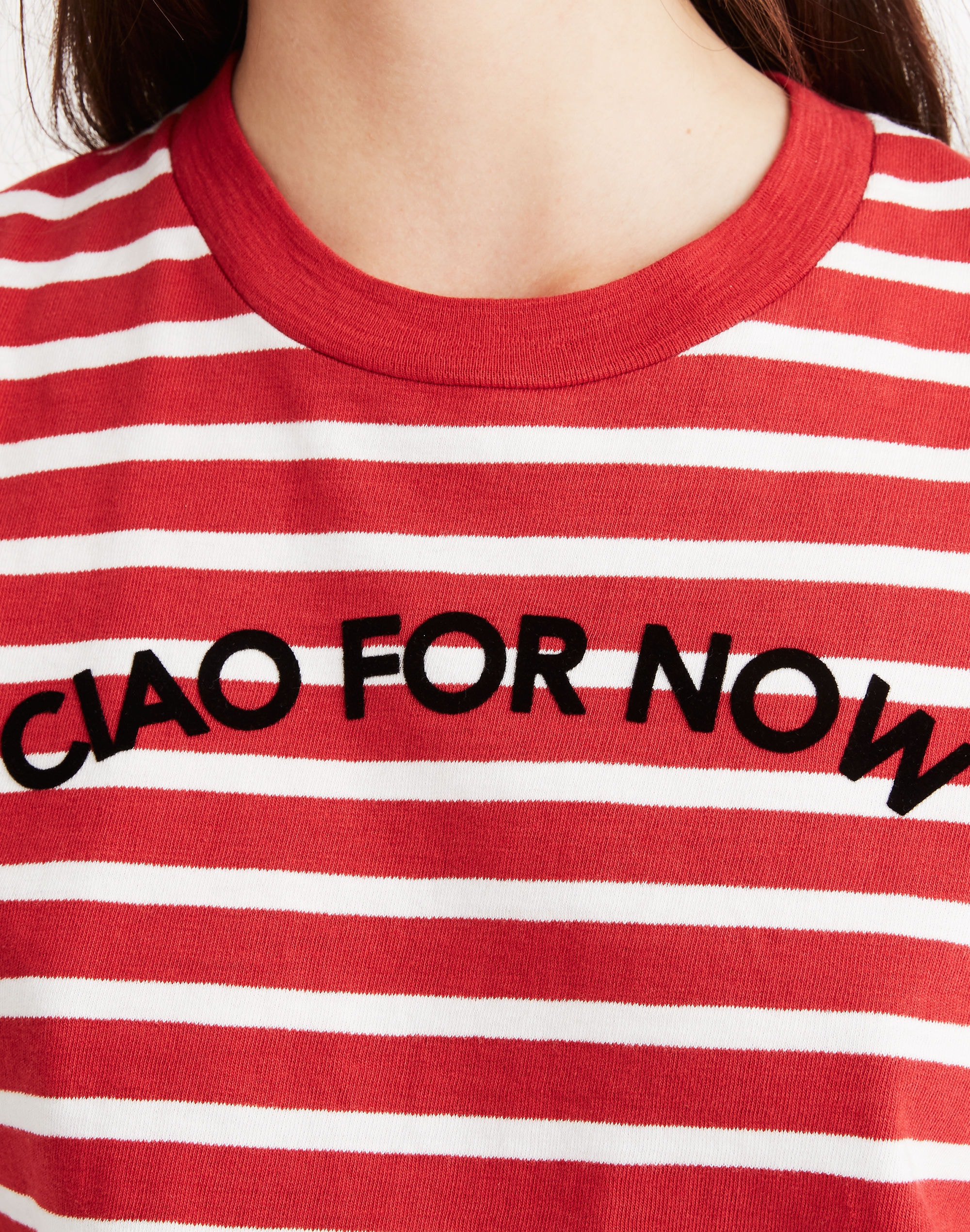 Striped Ciao For Now Tee