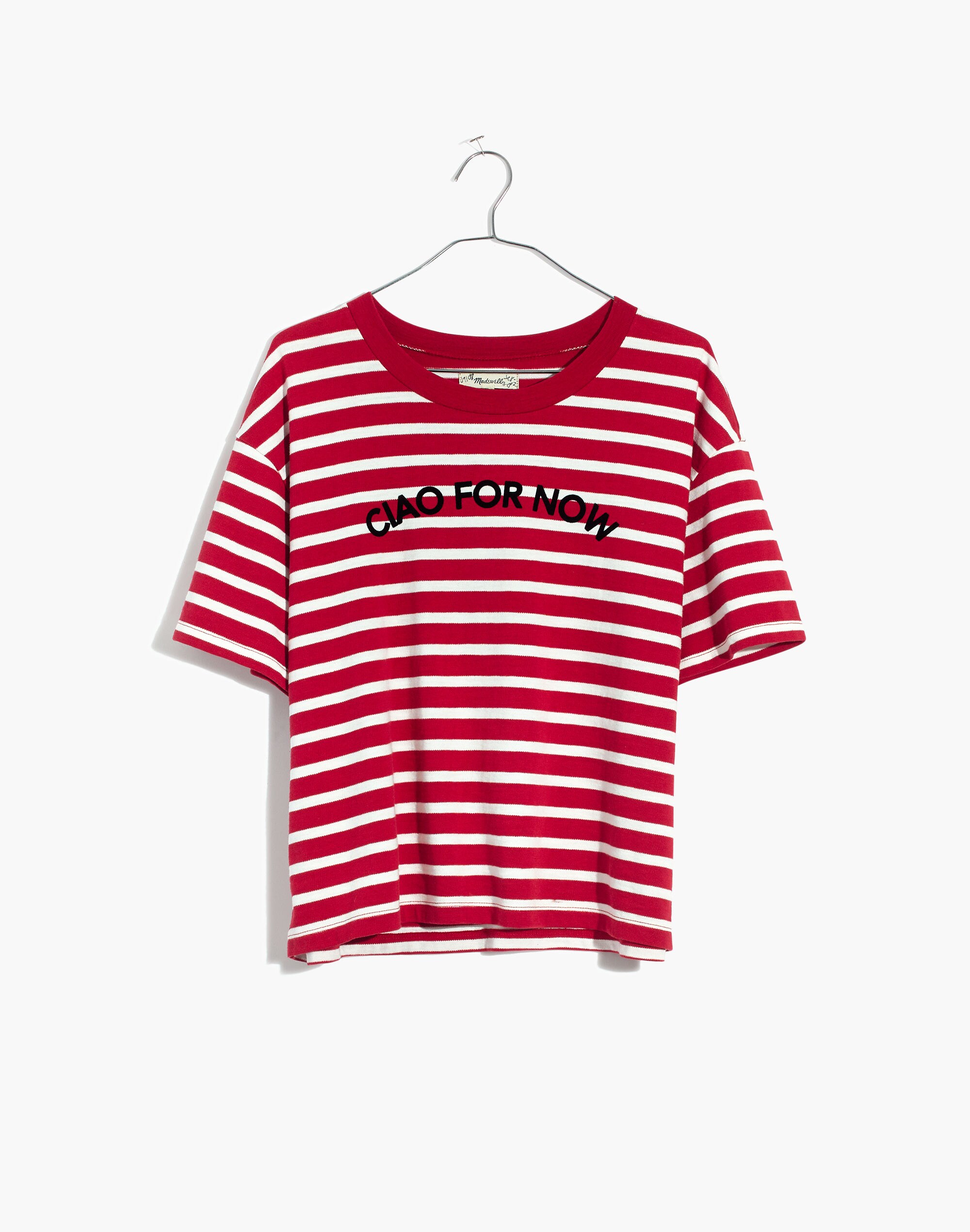 Striped Ciao For Now Tee