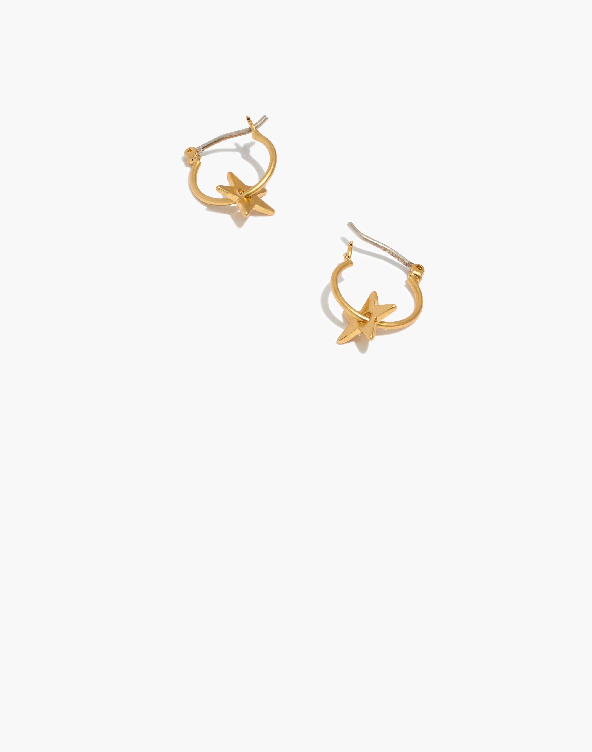 Star Charm Mini Hoop Earrings