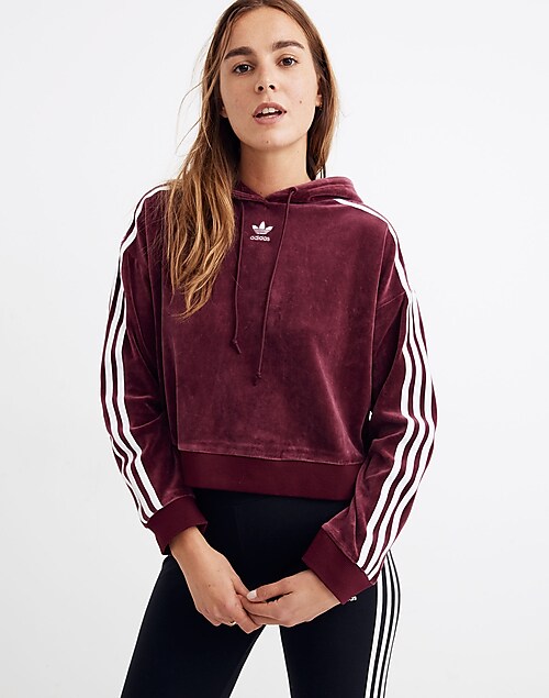 Adidas® Originals Velour Hoodie Sweatshirt