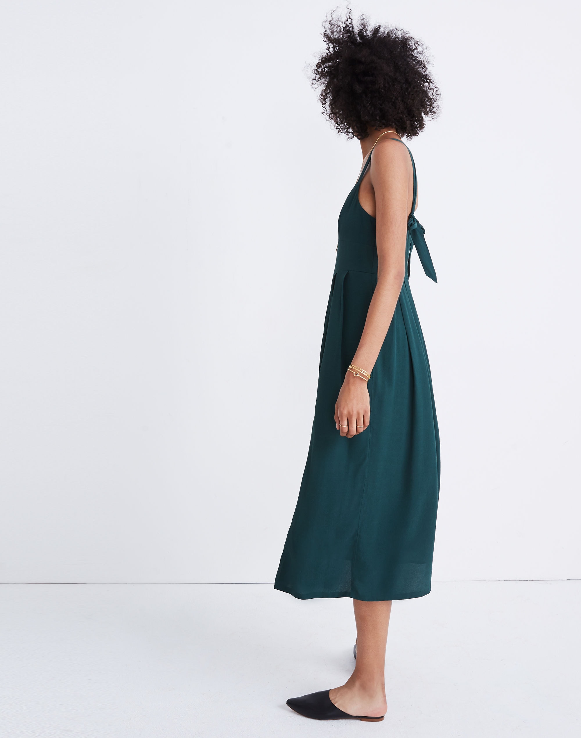 Tie-Strap Midi Dress
