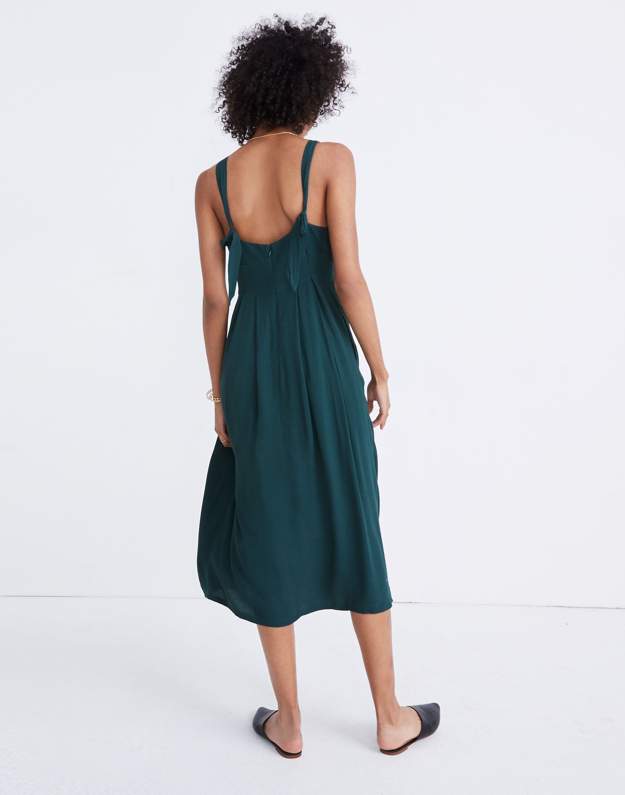 Tie-Strap Midi Dress