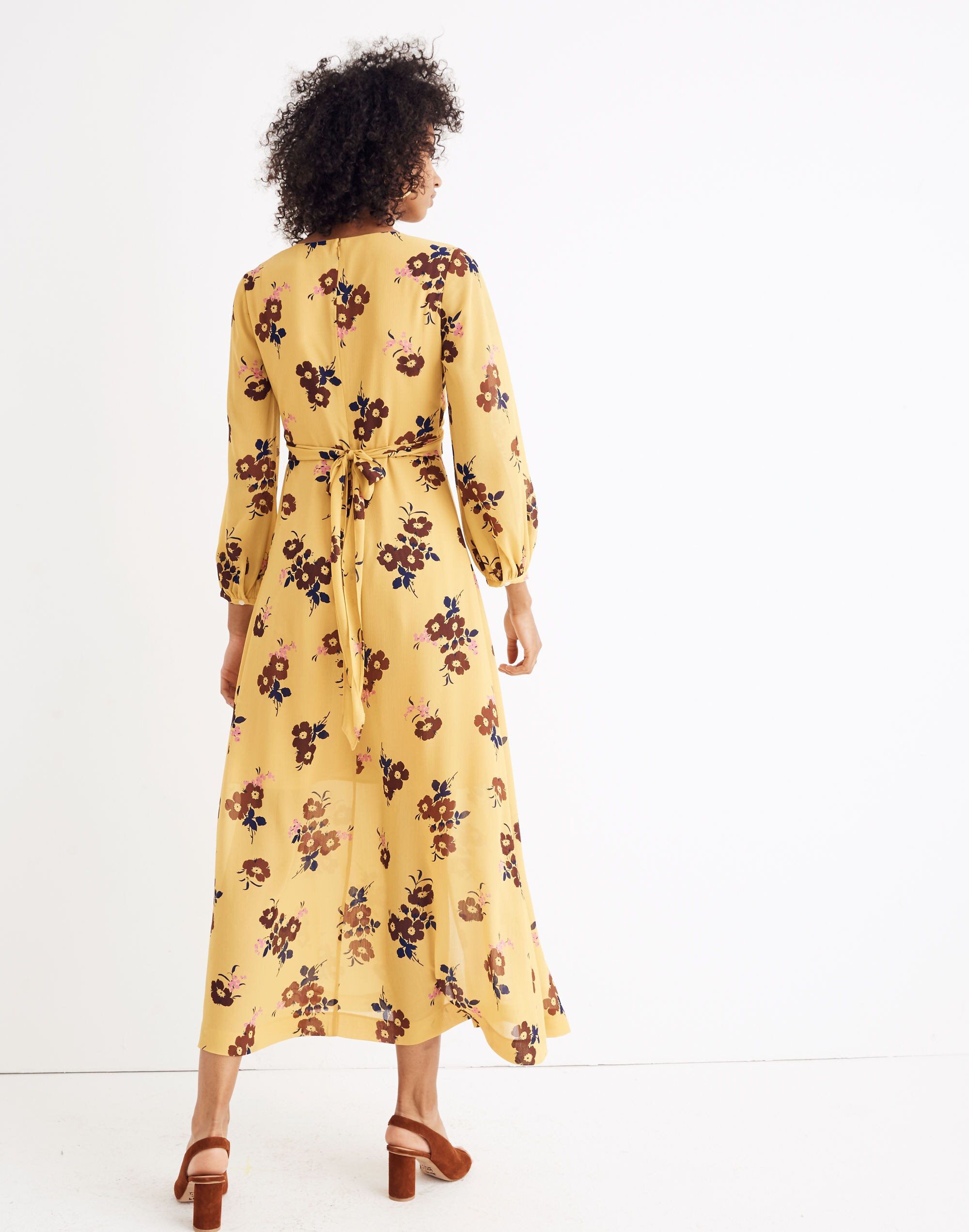 Wrap-Around Maxi Dress in Retro Bouquet