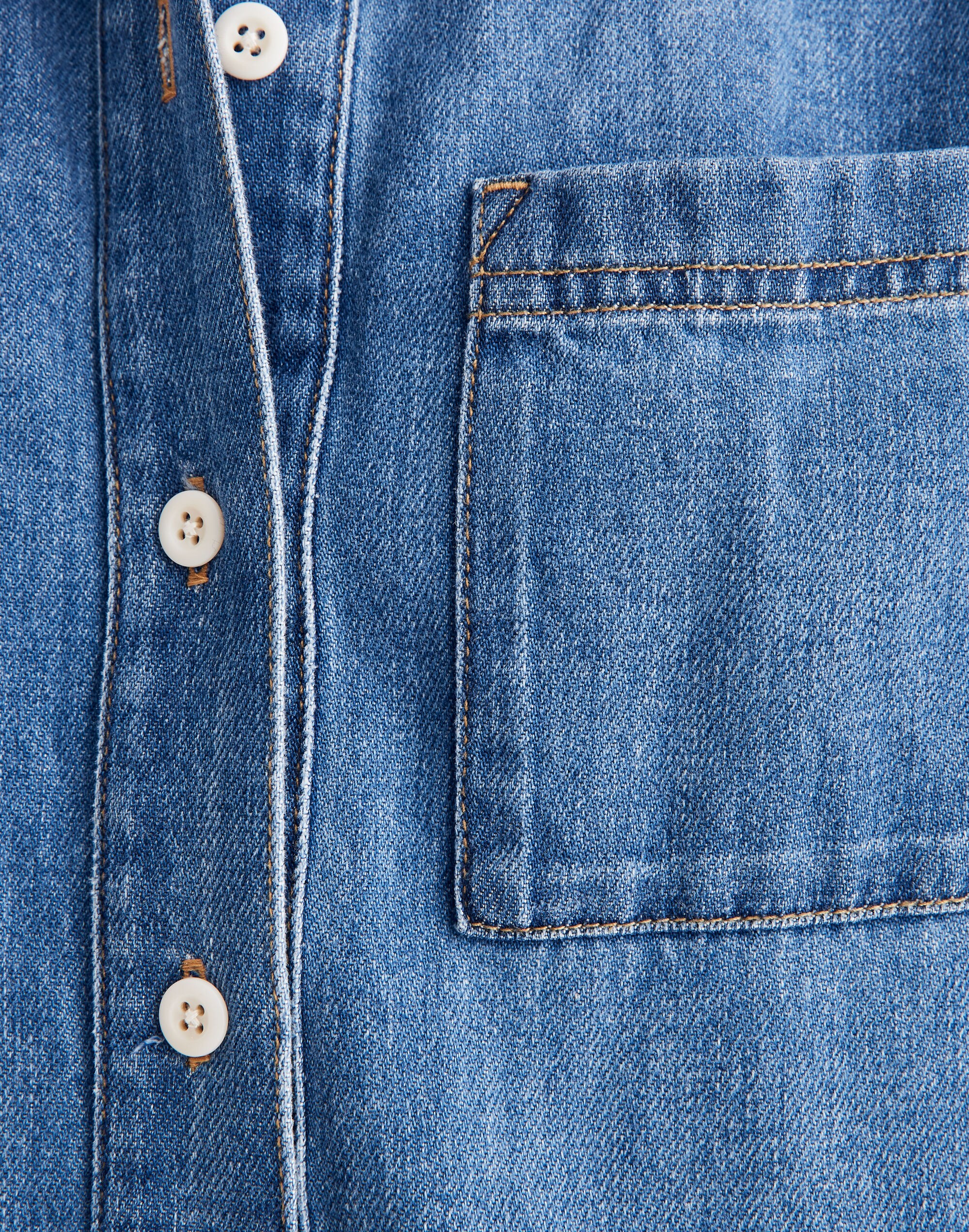 Denim Popover Shirtdress