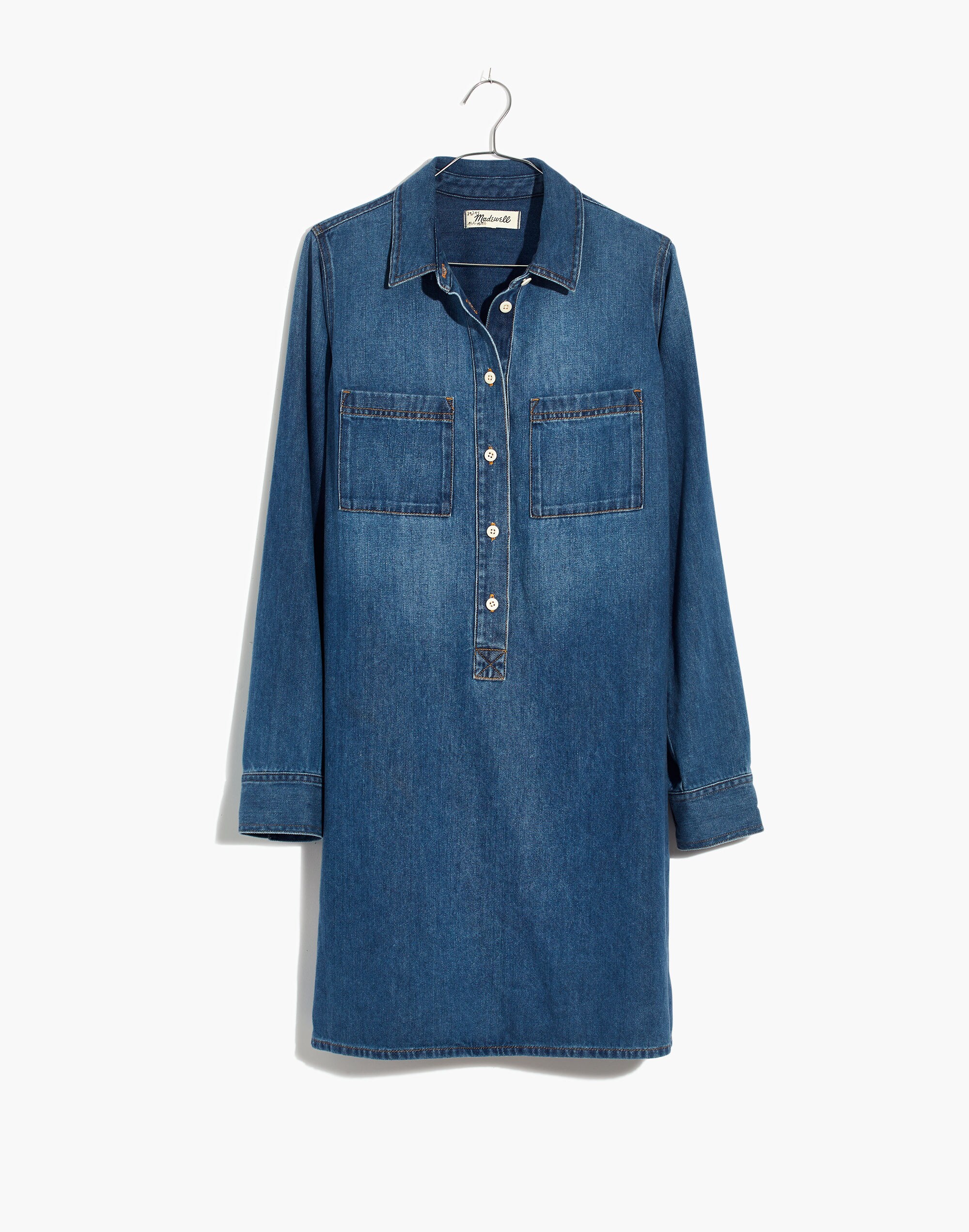 Denim Popover Shirtdress