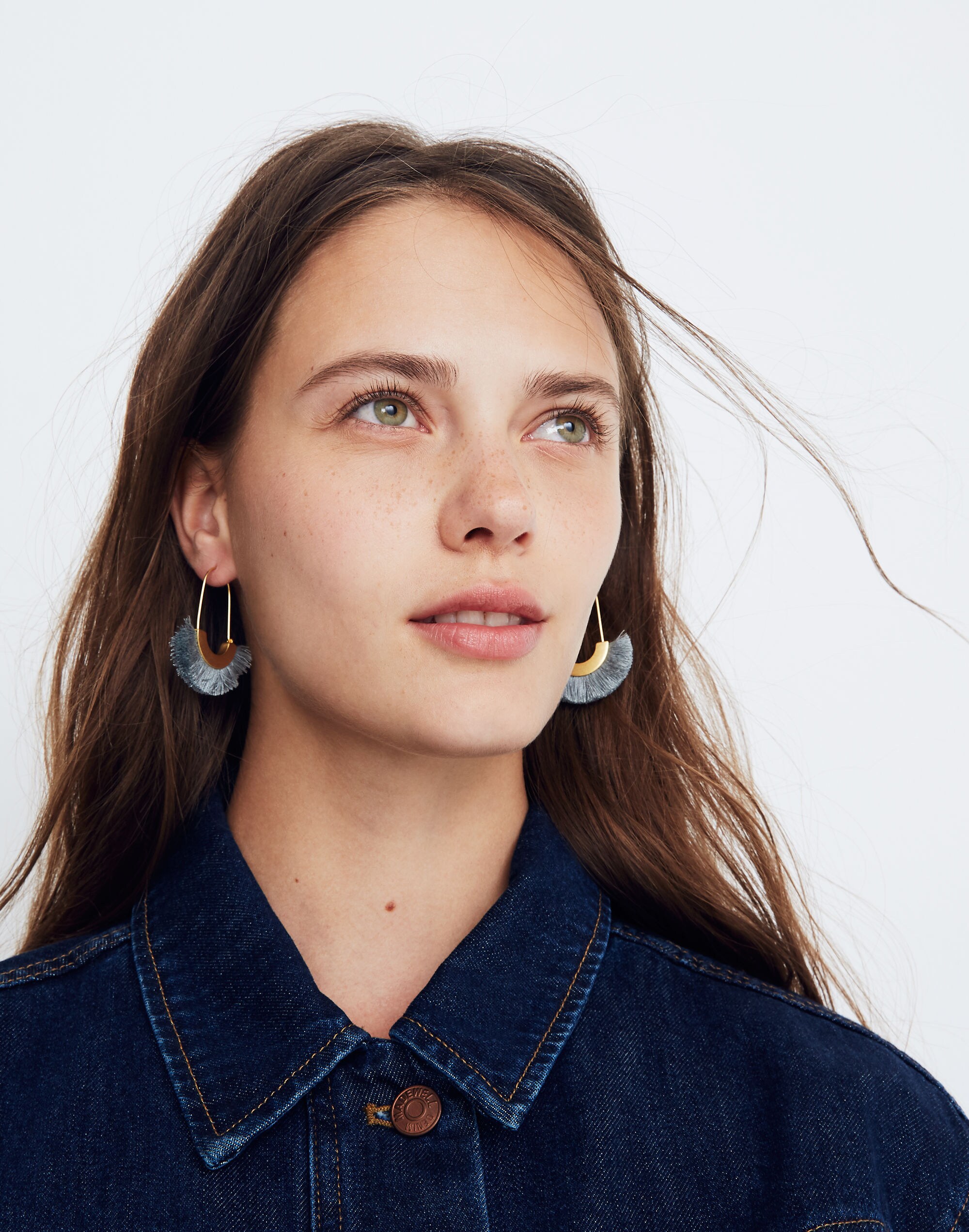 Arc Wire Fringe Earrings