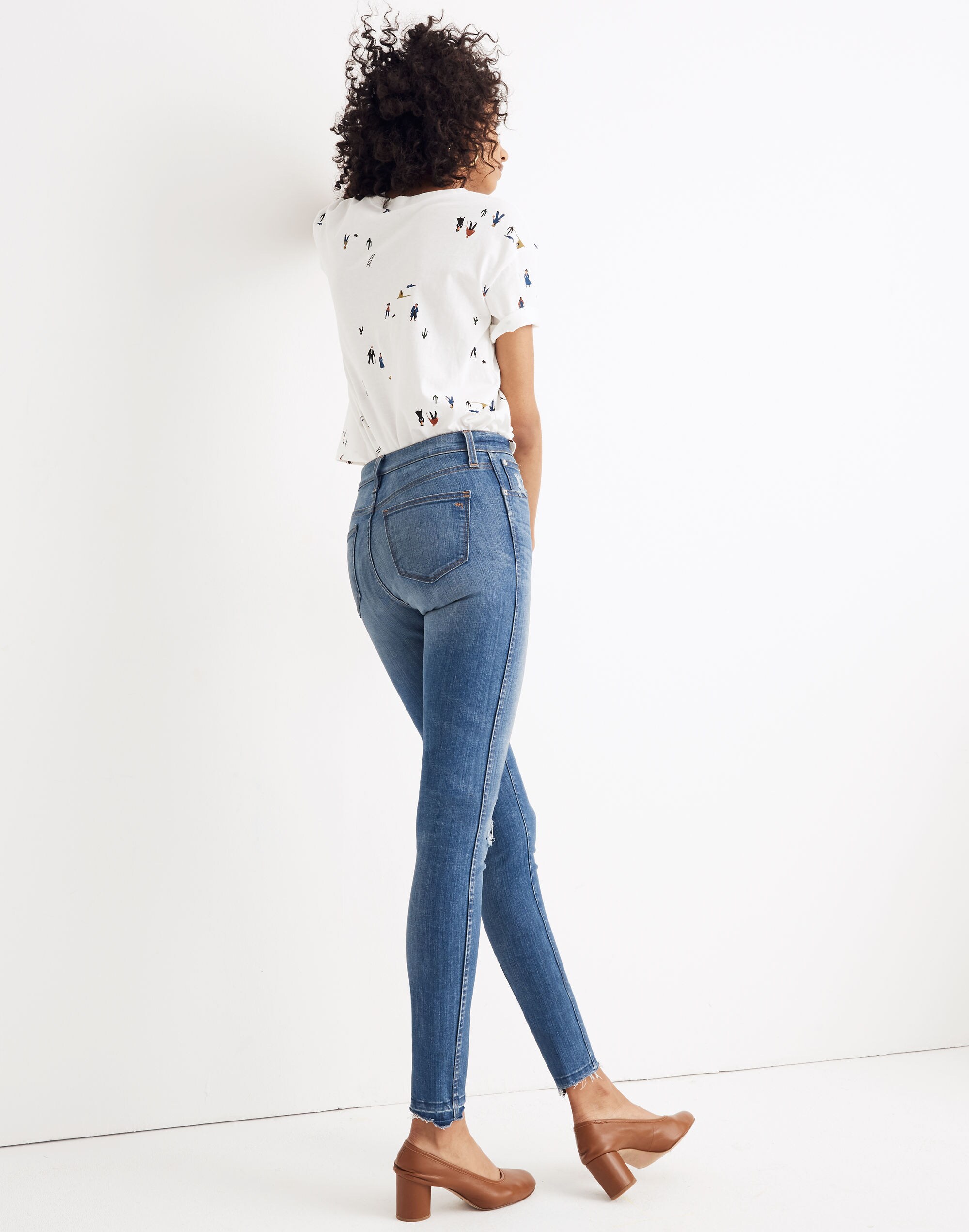 Petite 10" High-Rise Skinny Jeans: Drop Step-Hem Edition