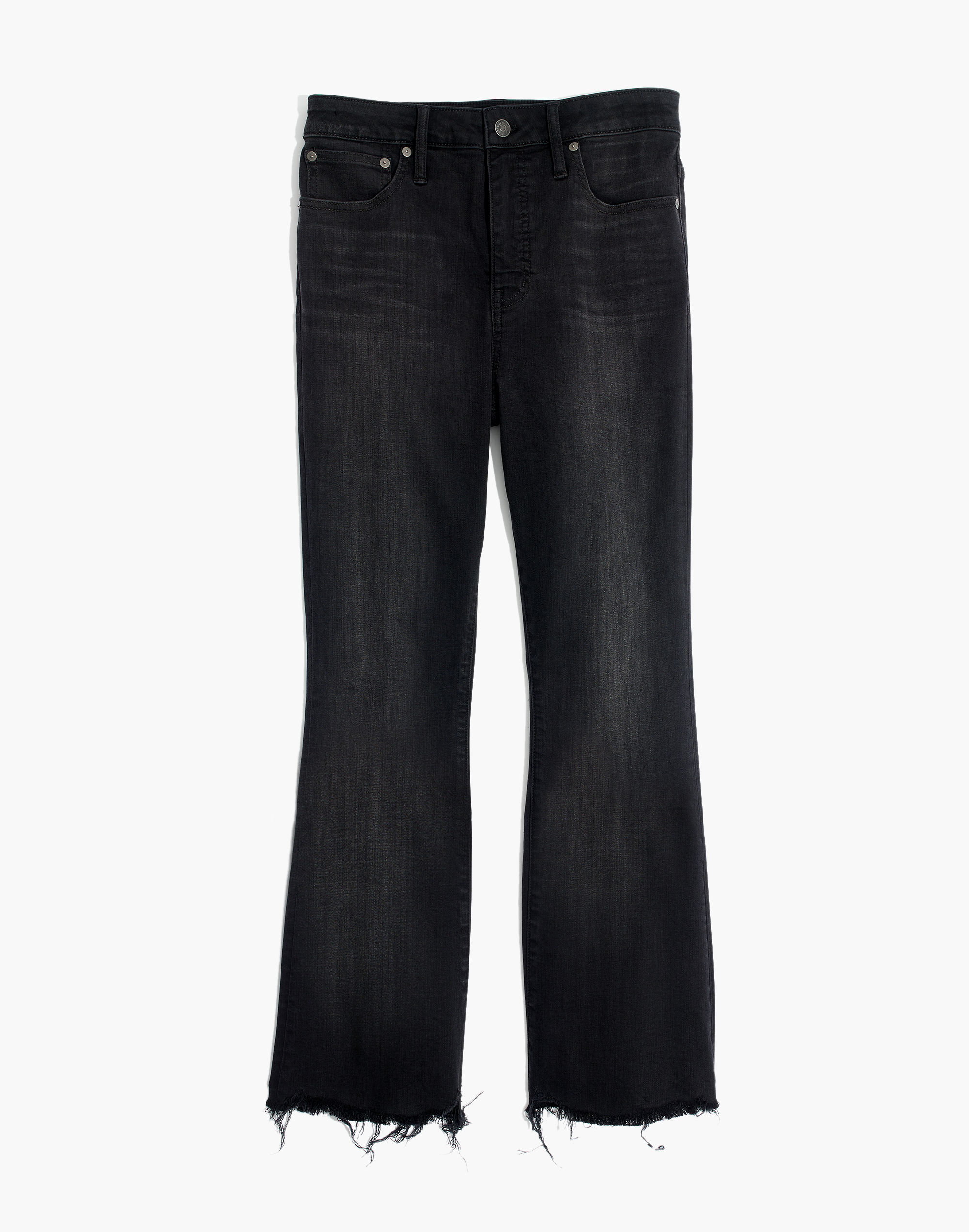 Curvy Cali Demi-Boot Jeans in Berkeley Black: Chewed-Hem Edition