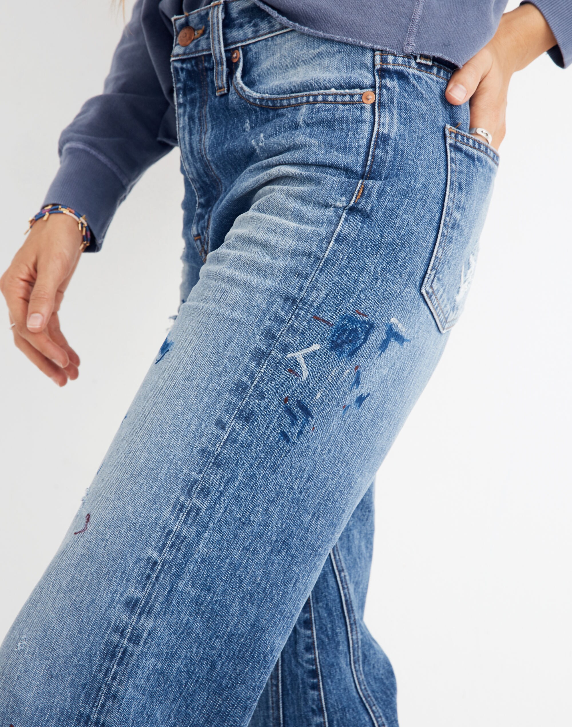 Rivet &amp; Thread Wide-Leg Crop Jeans: Inset Edition