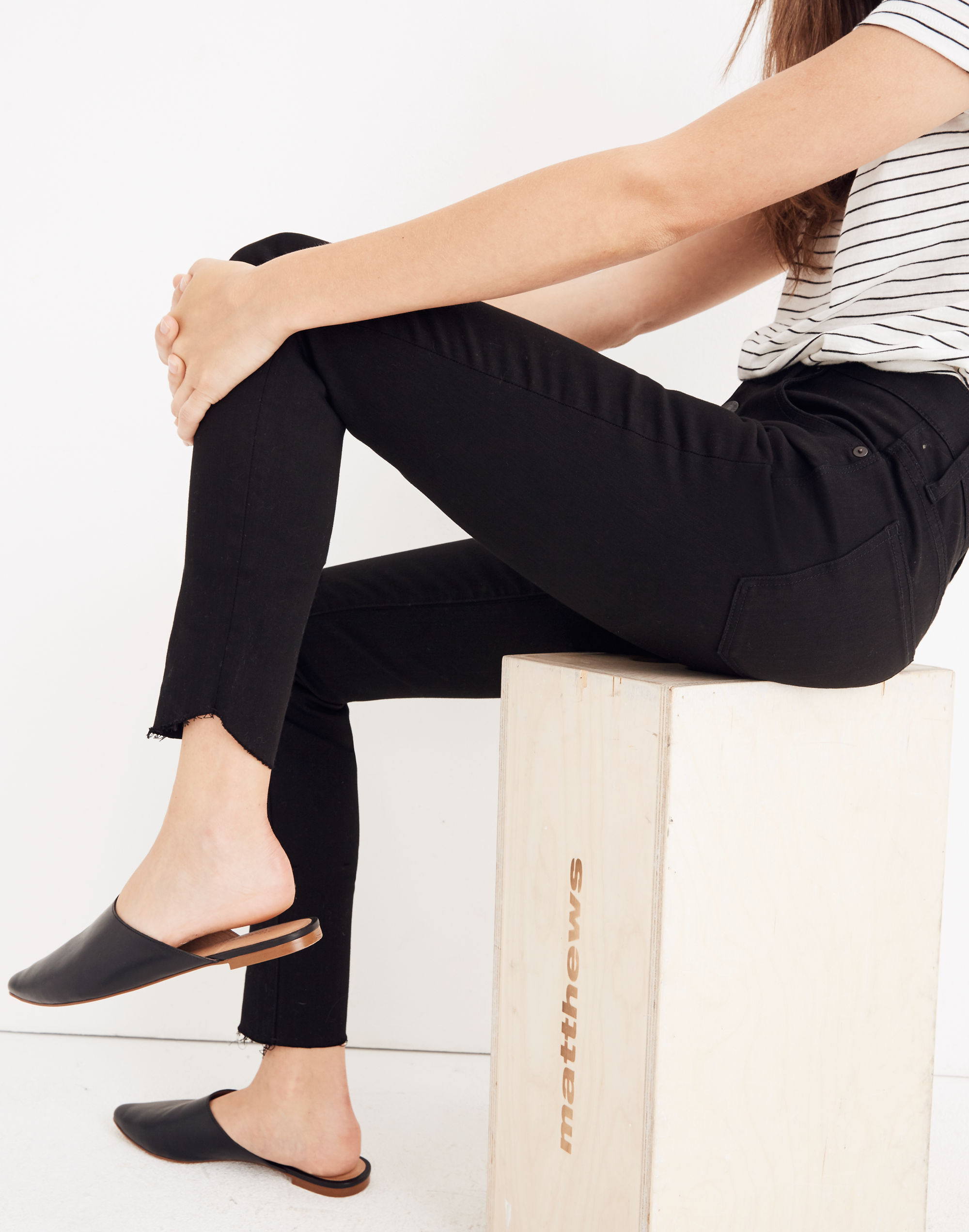 10" High-Rise Skinny Jeans: Tulip-Hem Edition