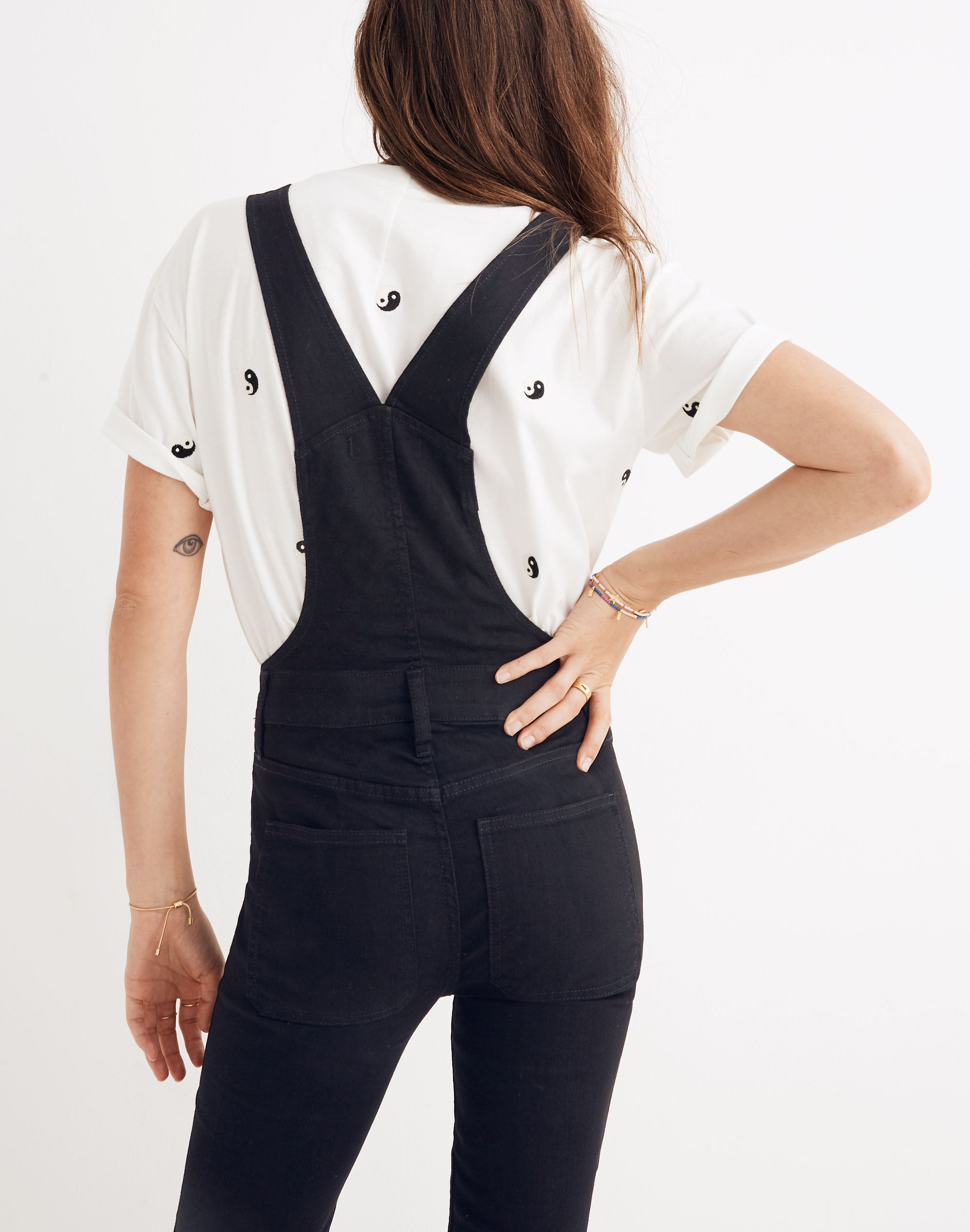 Skinny Overalls in Black Frost: Button-Front Edition