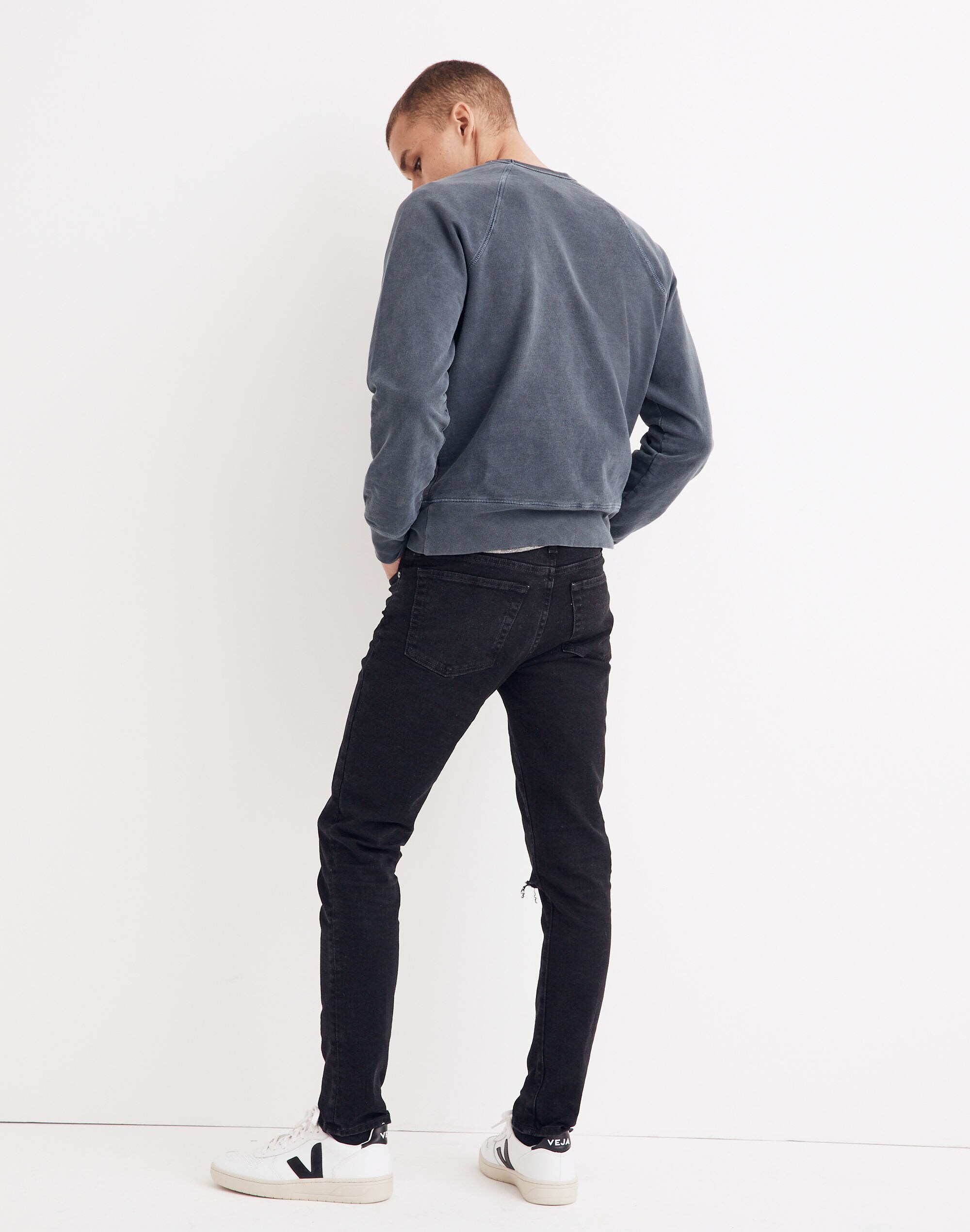 Skinny Jeans in Brooklyn Wash: Ripped Edition