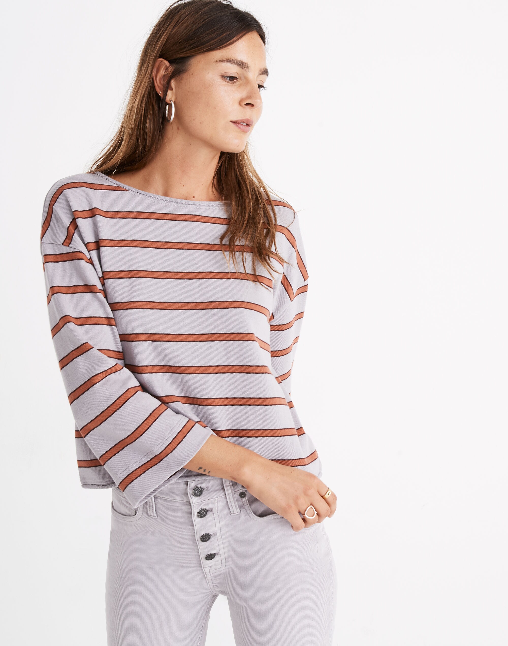 Striped Boatneck Tee