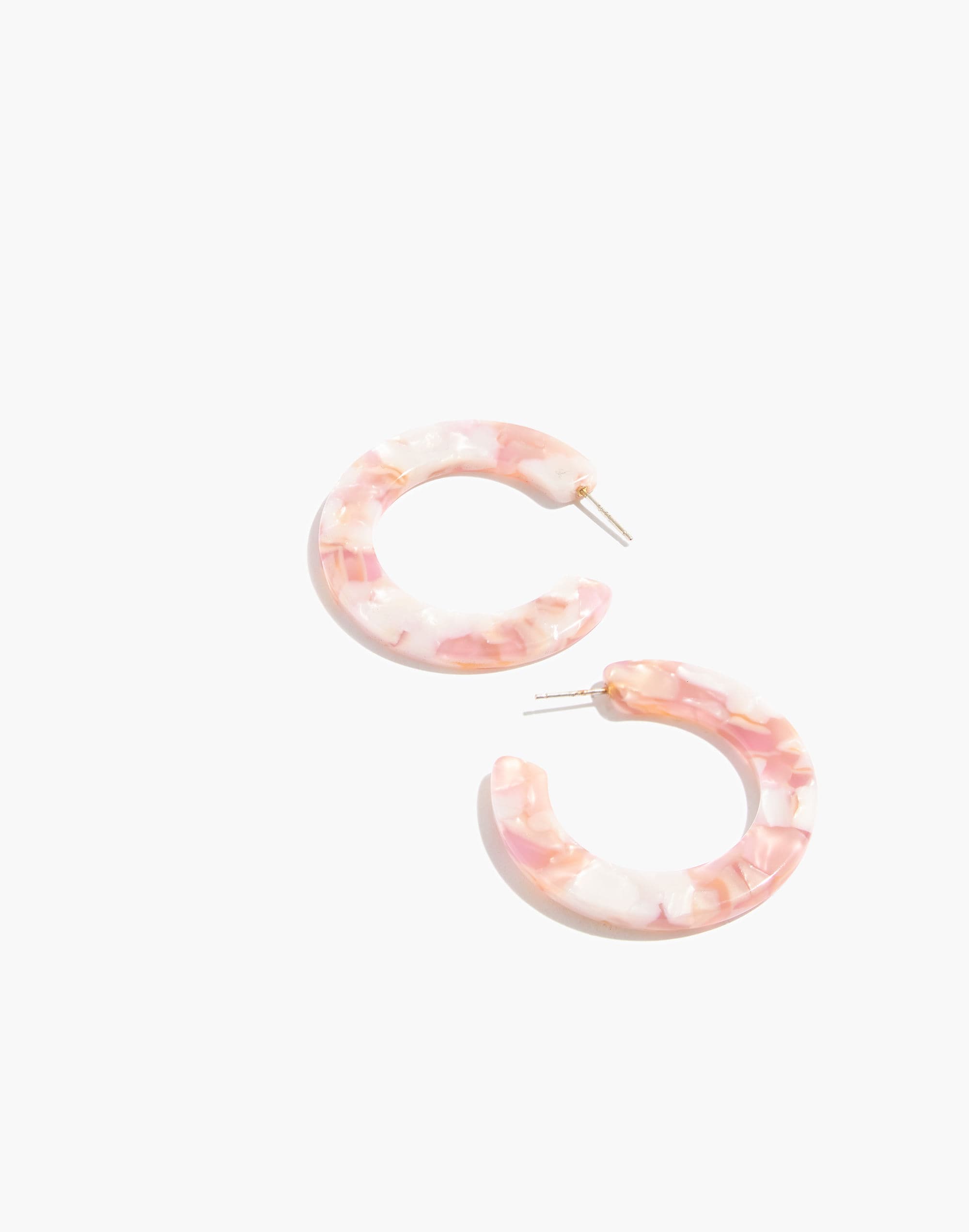 Marbled Resin Hoop Earrings