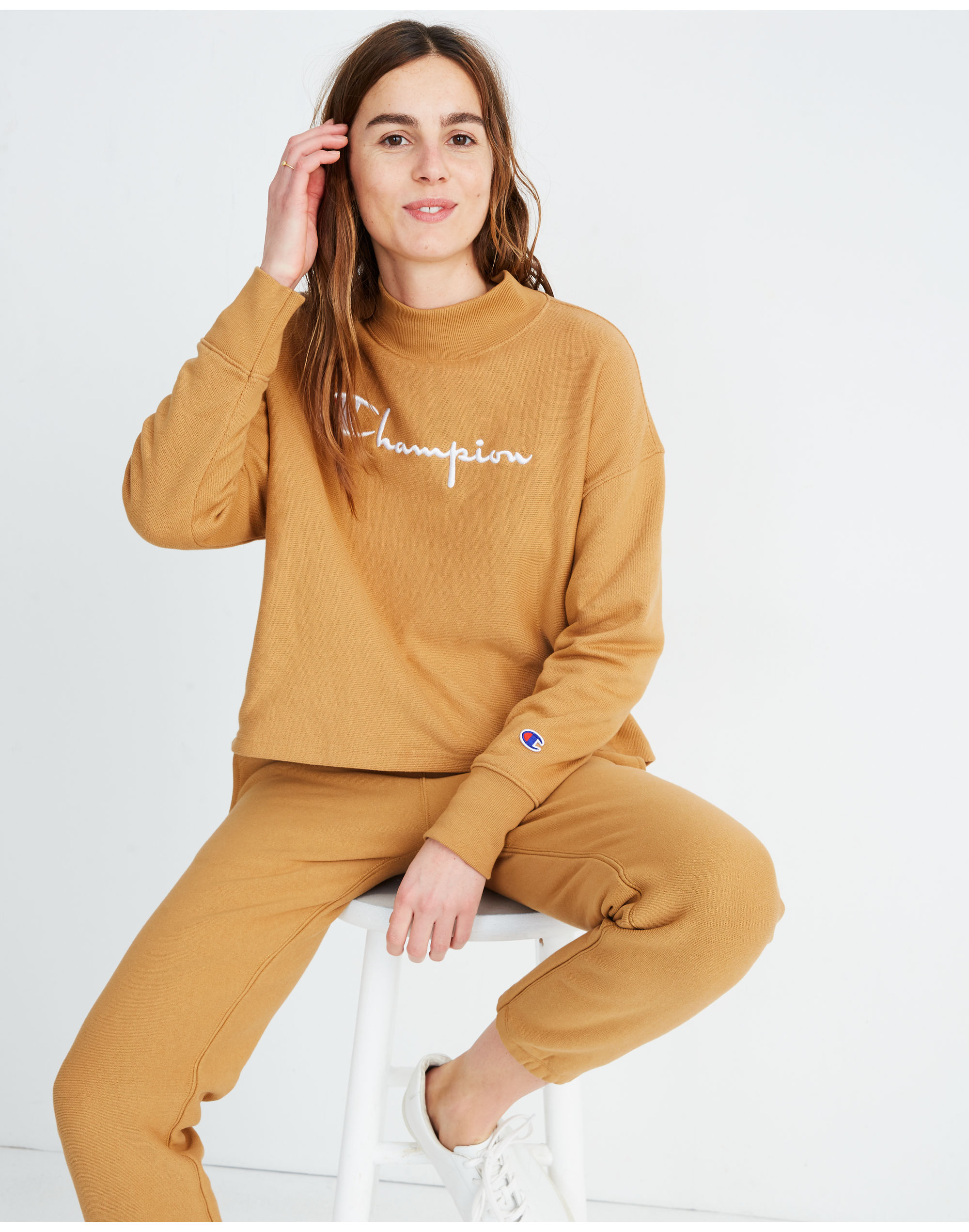 champion&reg; high-neck sweatshirt