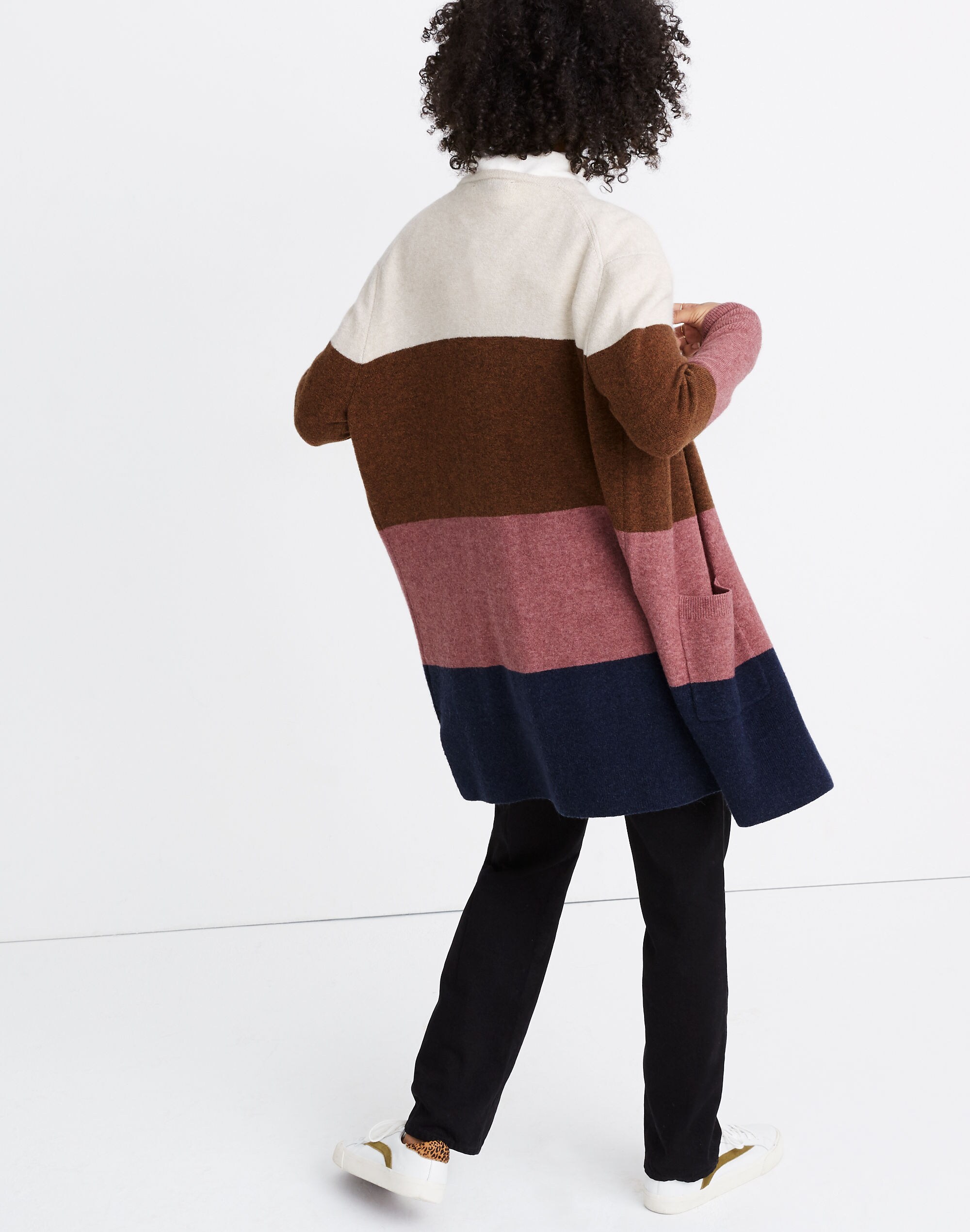 Kent Striped Cardigan Sweater in Coziest Yarn