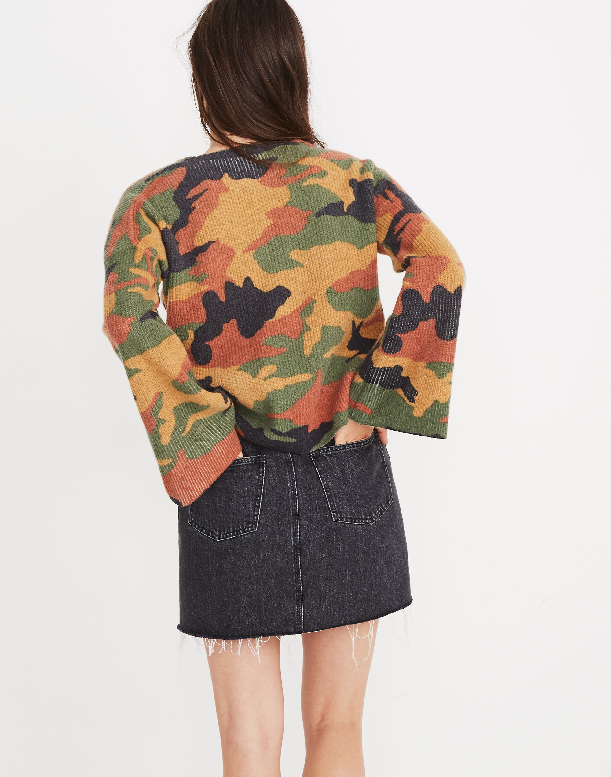 Cottontail Camo Wide-Sleeve Sweater