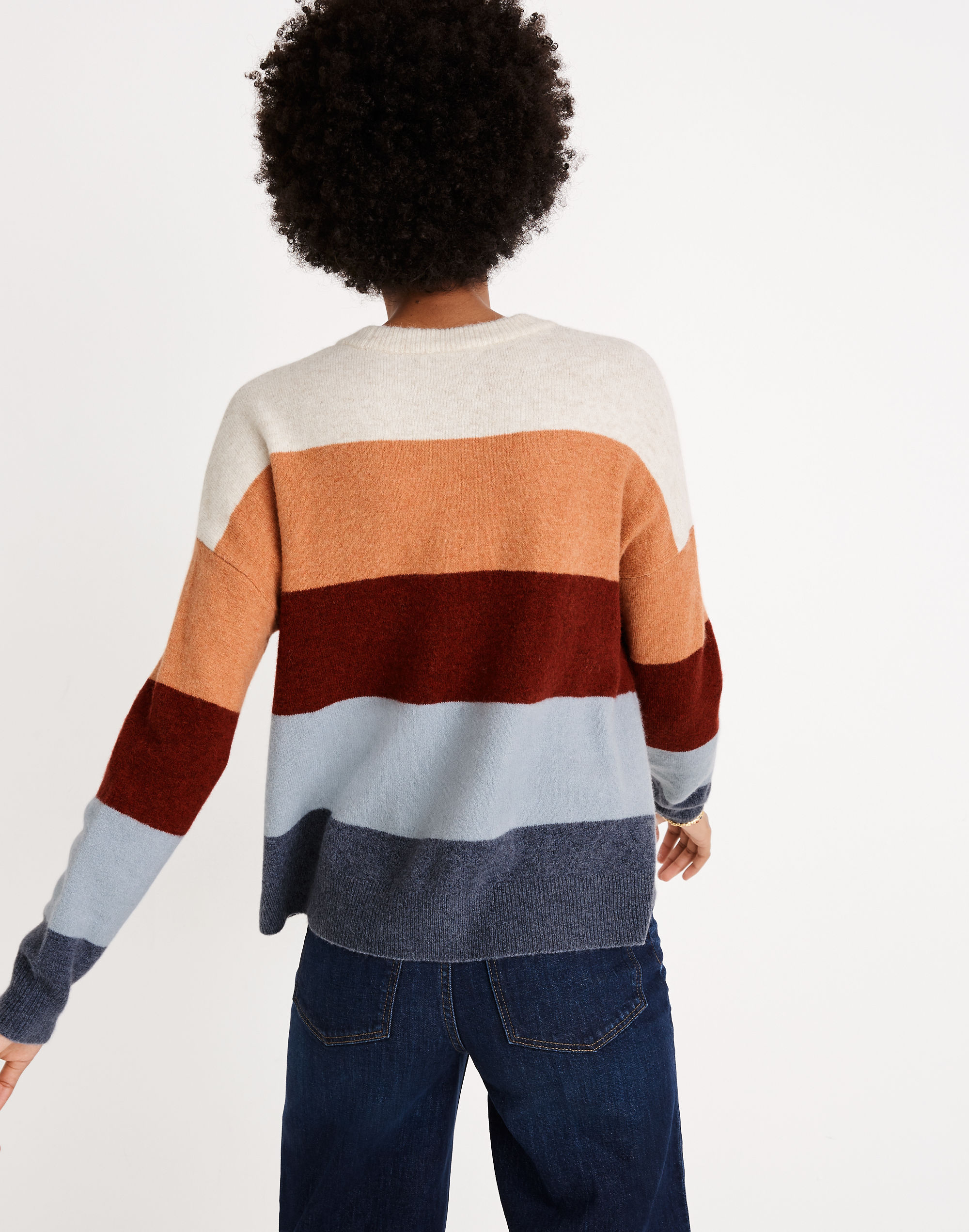 Crofton Striped Pullover Sweater in Coziest Yarn