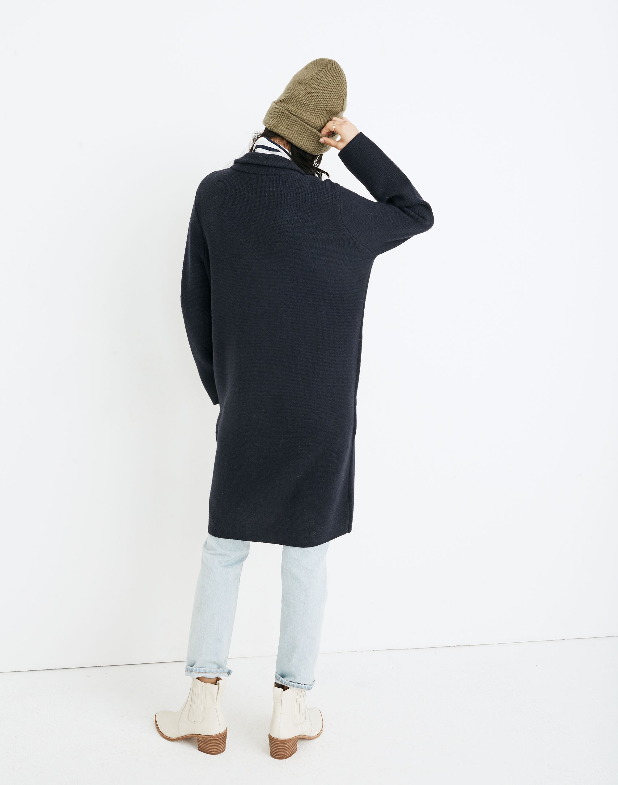 Double-Breasted Sweater-Coat