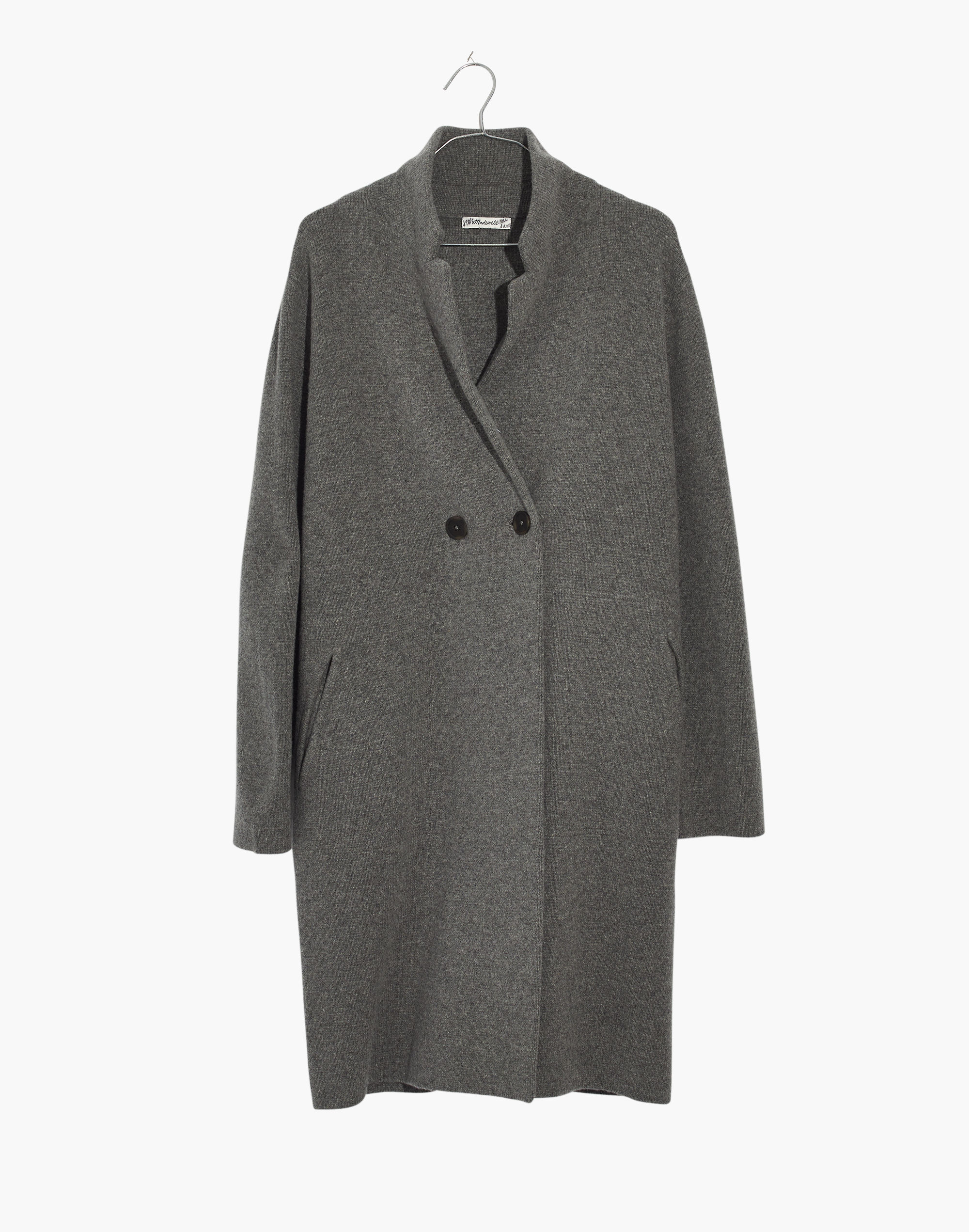 Double-Breasted Sweater-Coat