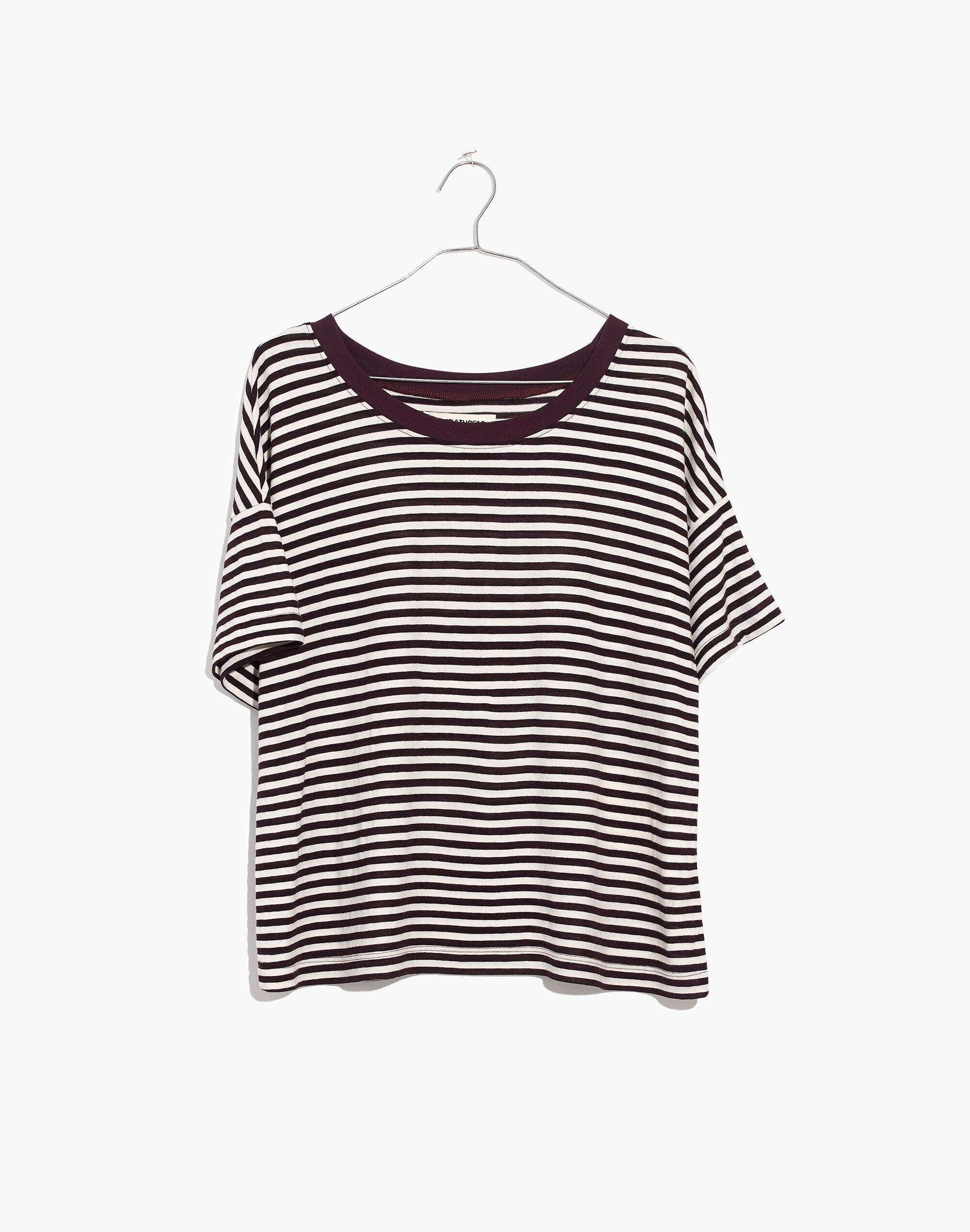 Rivet &amp; Thread Oversized Crop Tee in Stripe