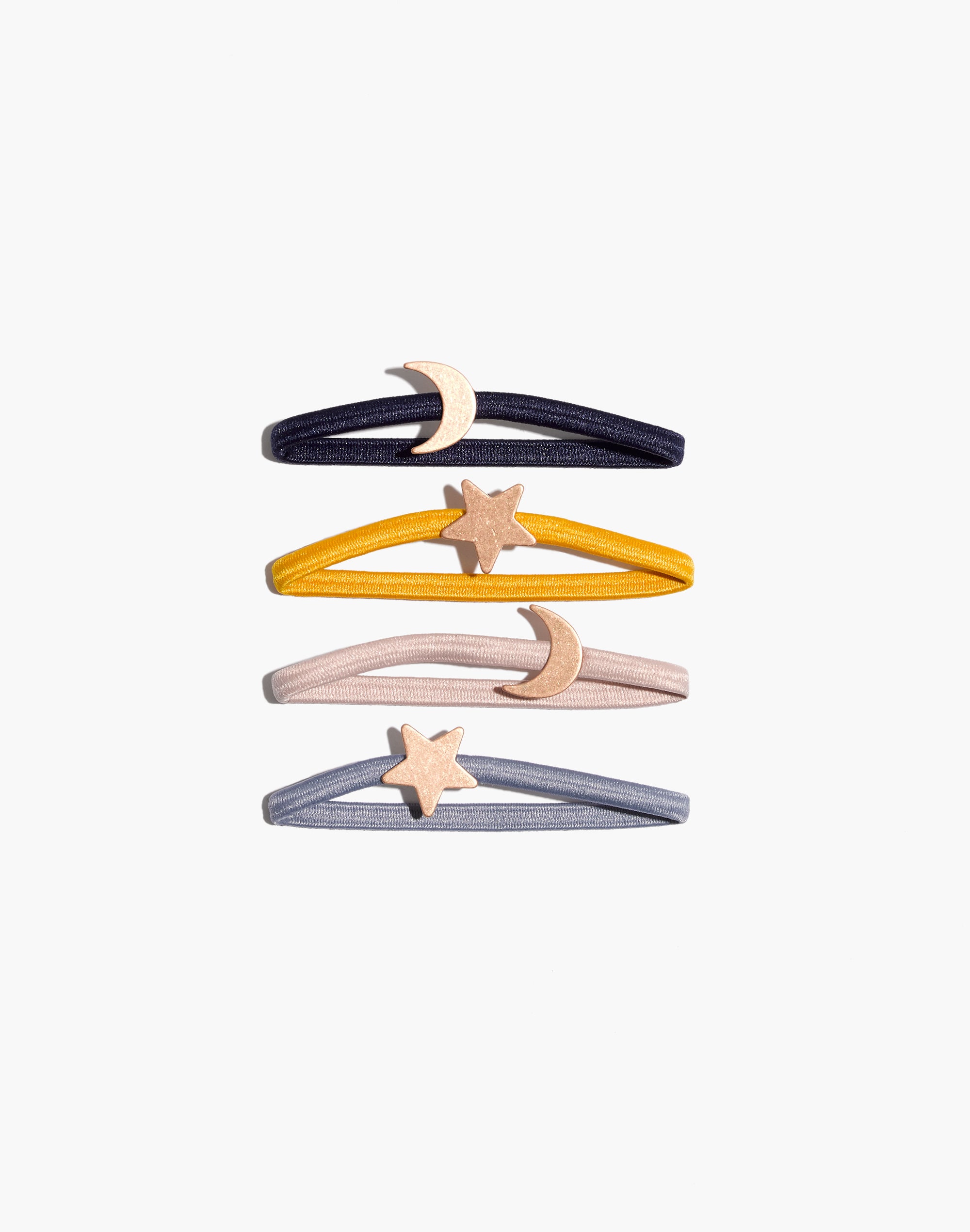 four-pack star hair ties
