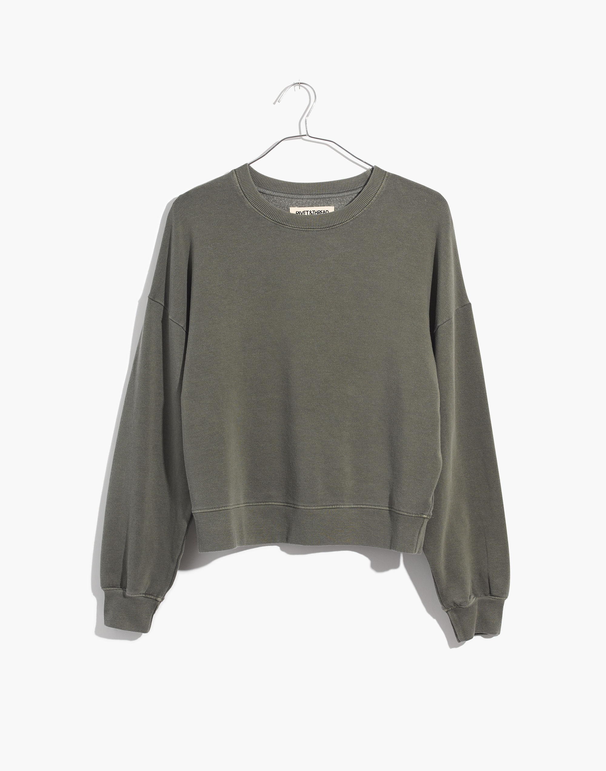 rivet &amp; thread crop sweatshirt