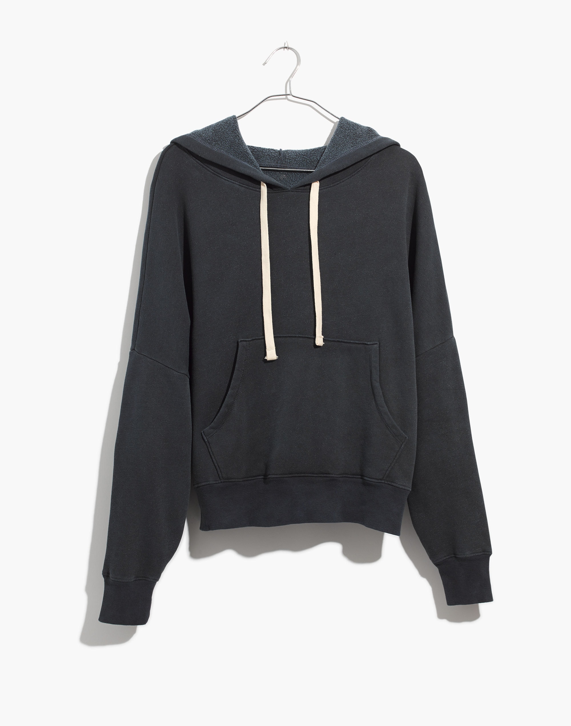 rivet &amp; thread drop-shoulder hoodie sweatshirt