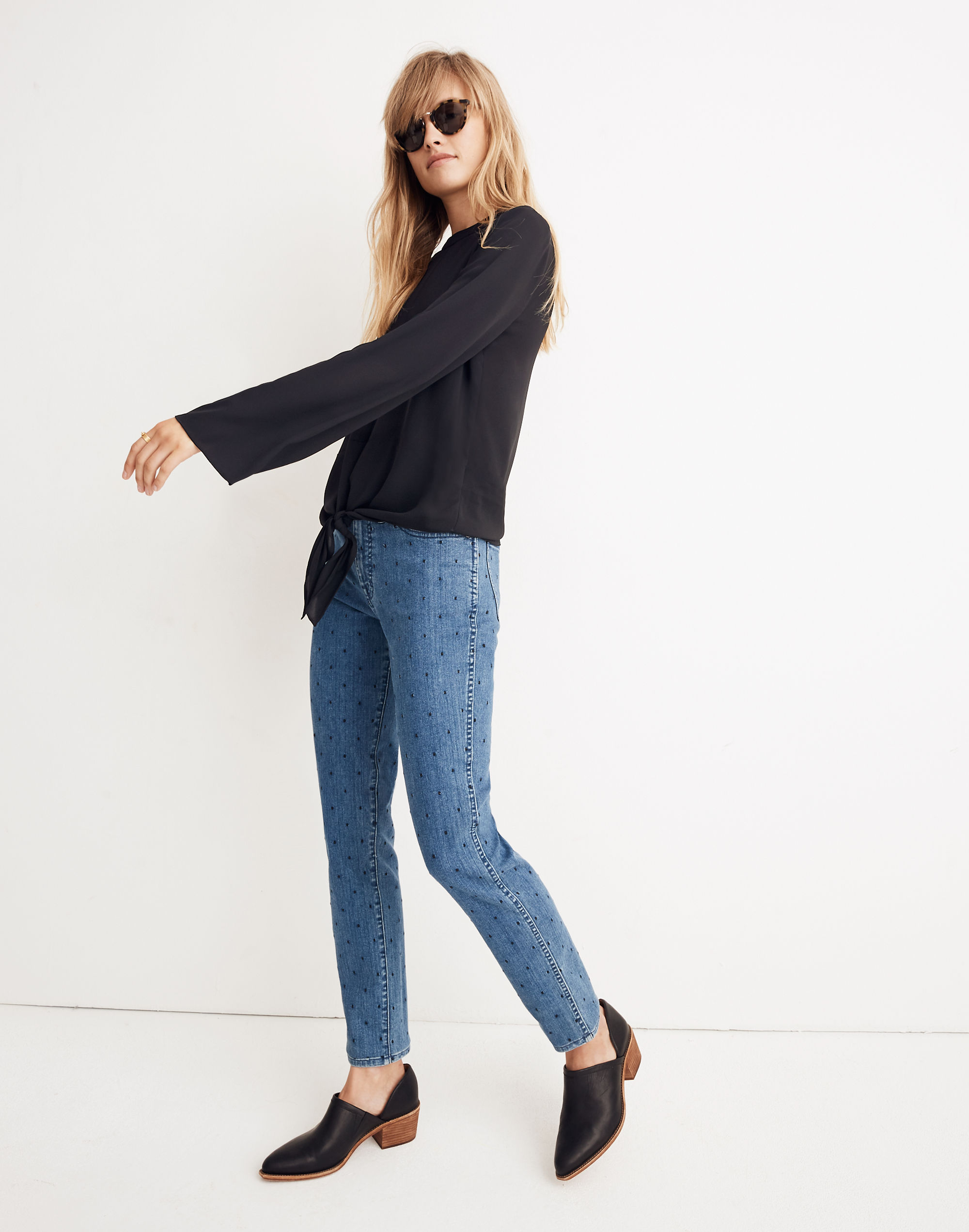 Bell-Sleeve Tie Top