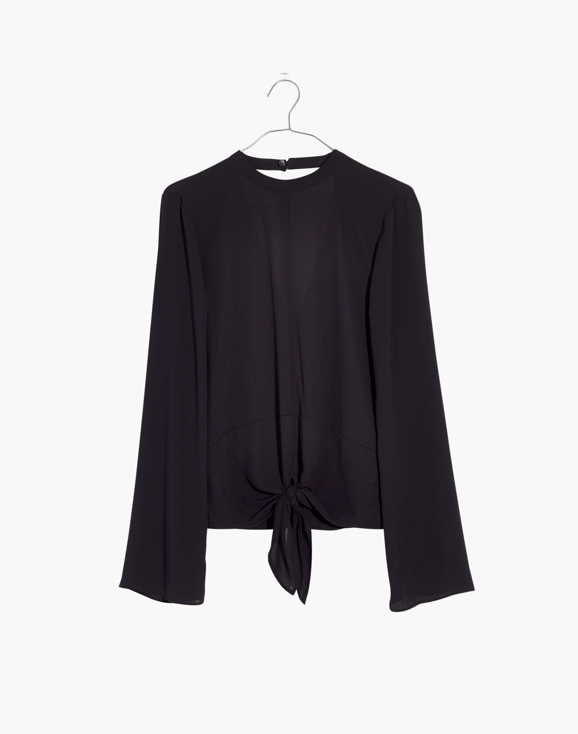 Bell-Sleeve Tie Top