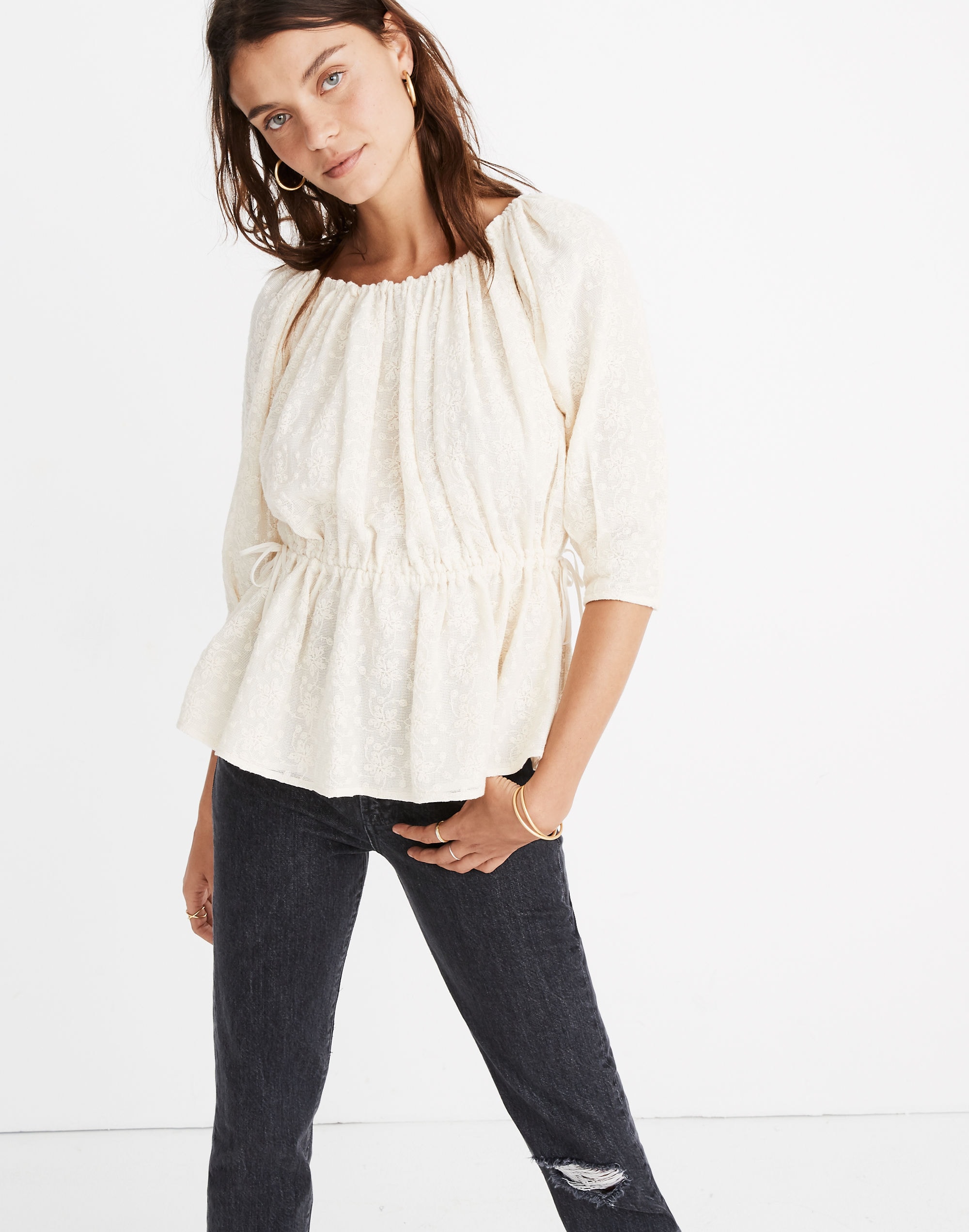 caron callahan&trade; lace judith top