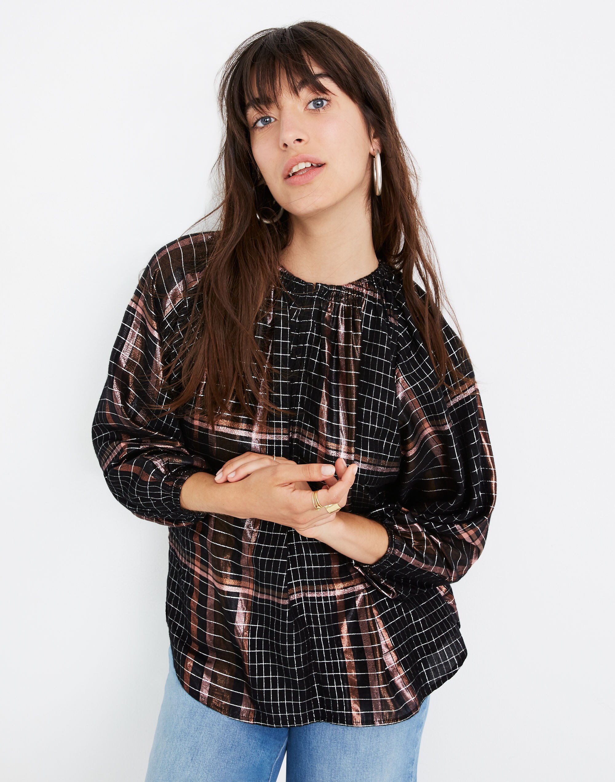 Apiece Apart&trade; Plaid Isla Top